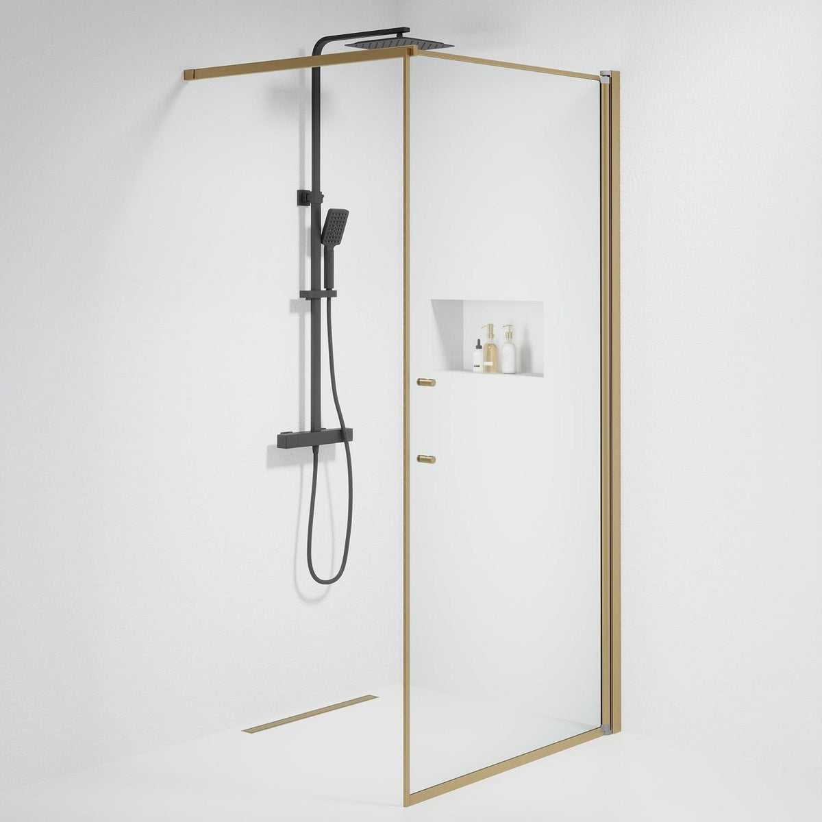 Square - Clear, Shower Enclosure Set - Code, Clear/Bronze - 80 cm - MASTERSTORE - 8595677155556 - Shower Enclosure Set - Code - 39 - 080 - 70 - 50 - 00 - 8595677155556