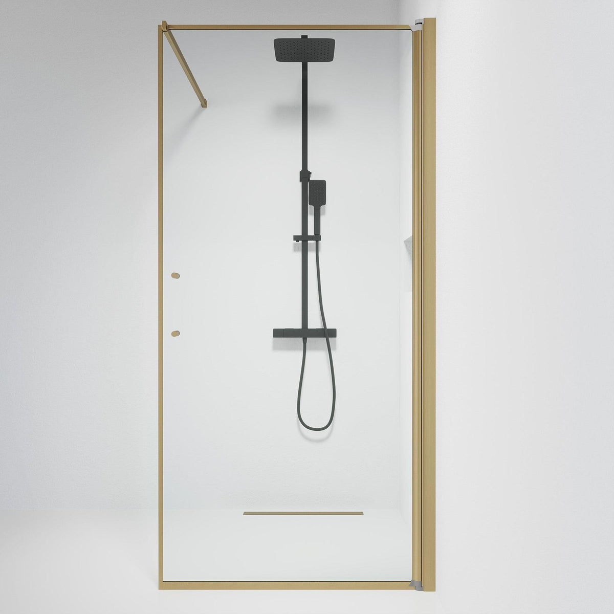 Square - Clear, Shower Enclosure Set - Code, Clear/Bronze - 90 cm - MASTERSTORE - 8595677155563 - Shower Enclosure Set - Code - 39 - 090 - 70 - 50 - 00 - 8595677155563
