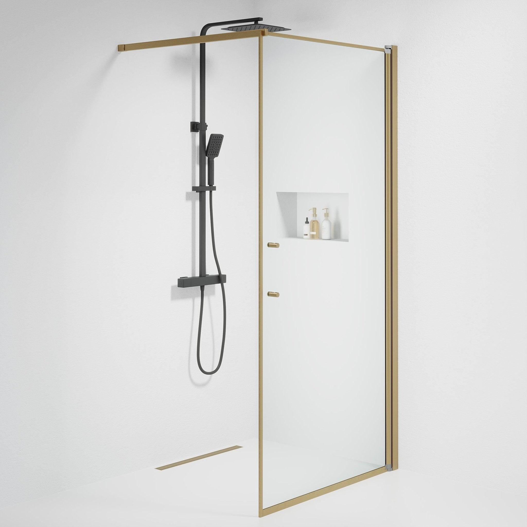 Square - Clear, Shower Enclosure Set - Code, Clear/Bronze - 90 cm - MASTERSTORE - 8595677155563 - Shower Enclosure Set - Code - 39 - 090 - 70 - 50 - 00 - 8595677155563