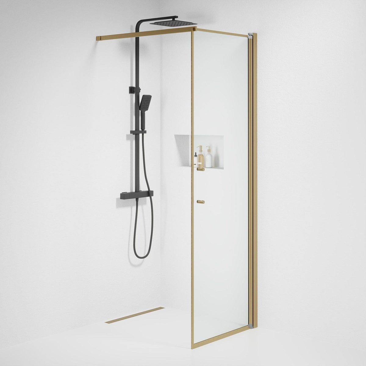 Square - Clear, Shower Enclosure Set - Code, Clear/Bronze - 90 cm - MASTERSTORE - 8595677155563 - Shower Enclosure Set - Code - 39 - 090 - 70 - 50 - 00 - 8595677155563