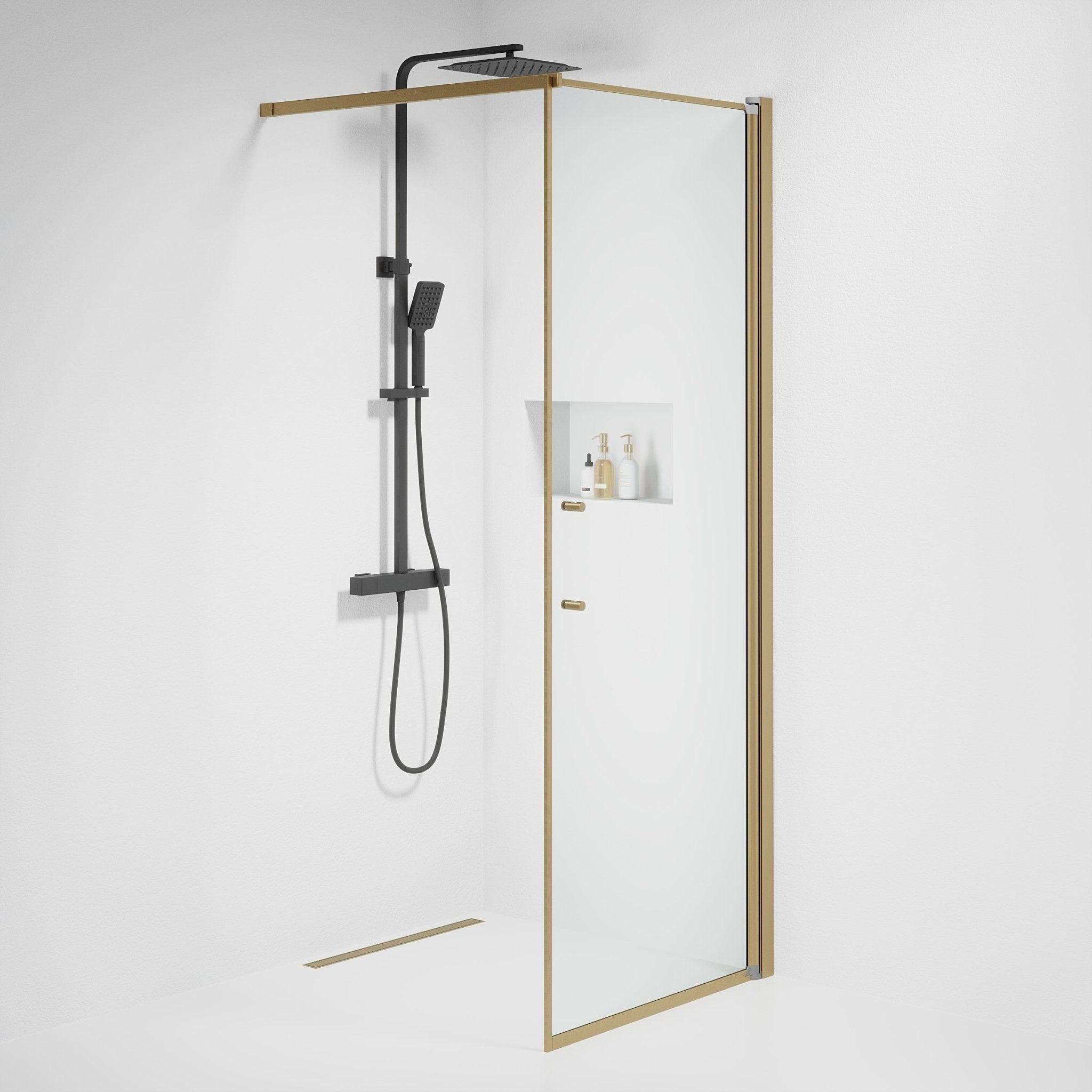 Square - Clear, Shower Enclosure Set - Code, Clear/Bronze - 90 cm - MASTERSTORE - 8595677155563 - Shower Enclosure Set - Code - 39 - 090 - 70 - 50 - 00 - 8595677155563
