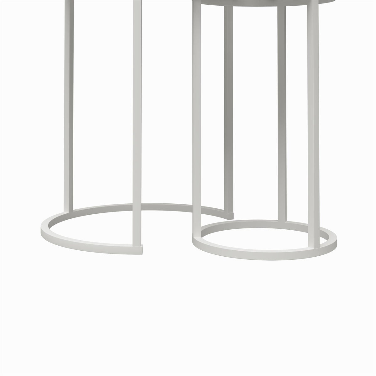 Runda Sidoborde - Ø46 & Ø30 - 2 delar med metallben i guldfärg - terrass - Amelia