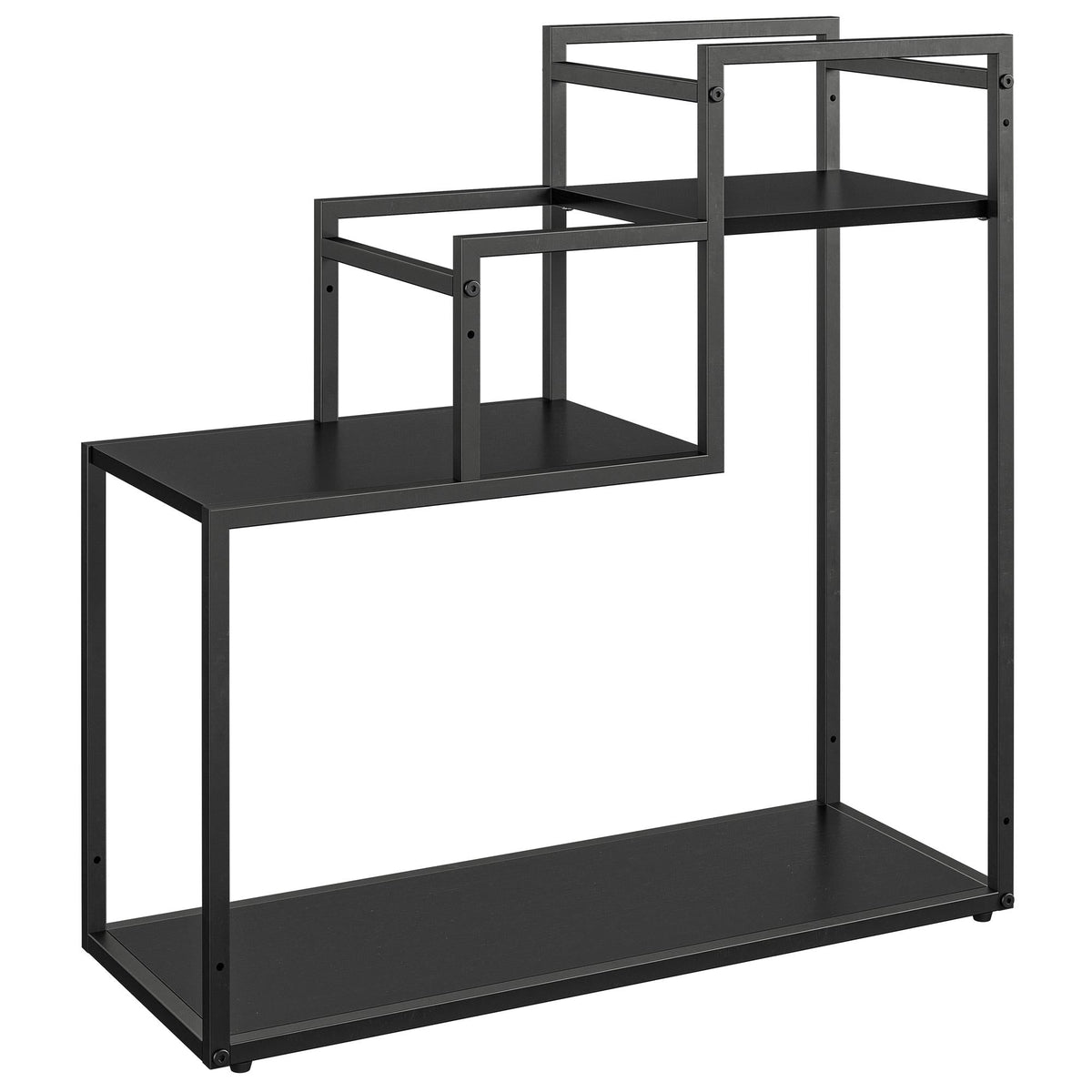 Blomställning - 58x23x59 cm - med 3 hyllplan och metallram - svart - Weston