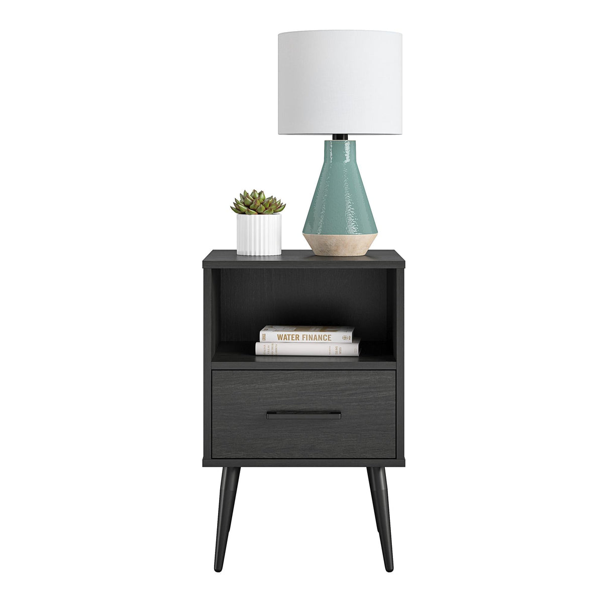 Wilson Black Oak Side Table – Stylish & Functional - MASTERSTORE - 8595677158847 - side table - 7733911COM - 8595677158847