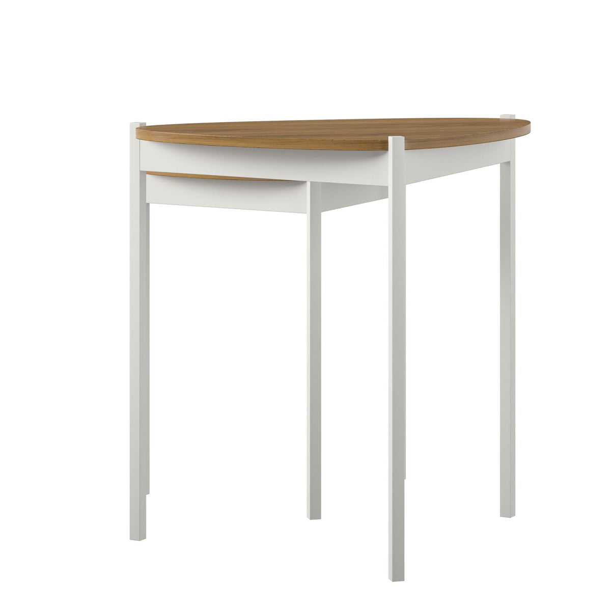 Sidoborde – 61x60x40 – 2 stycken med metallben i vitt – valnöt – Tallulah
