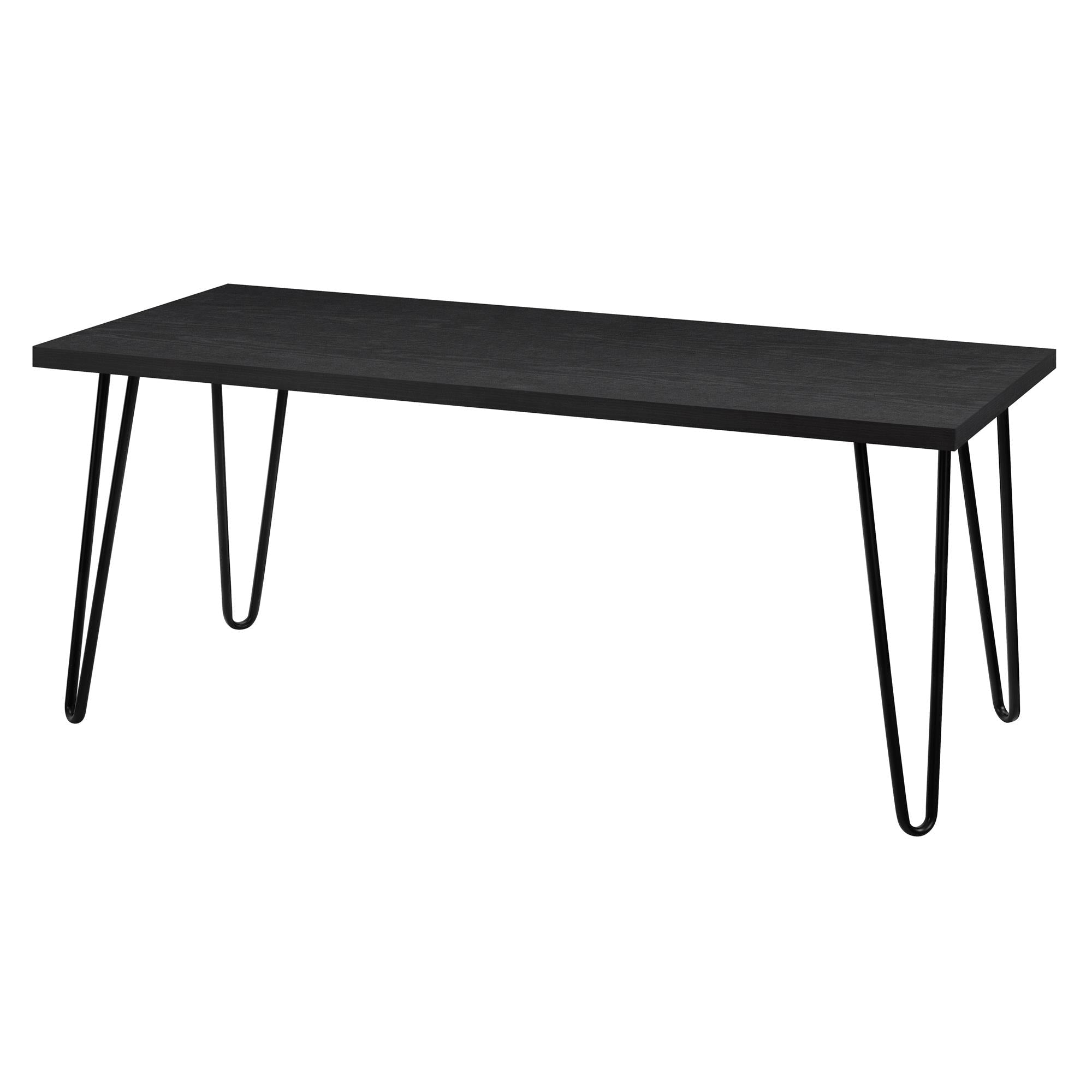 Soffbord - 106x50x45 cm - modern design, med svarta metallben i hårnålsstil - svart - Owen - Soffbord - Soffbord - 106x50x45 cm - modern design, med svarta metallben i hårnålsstil - svart - Owen -
