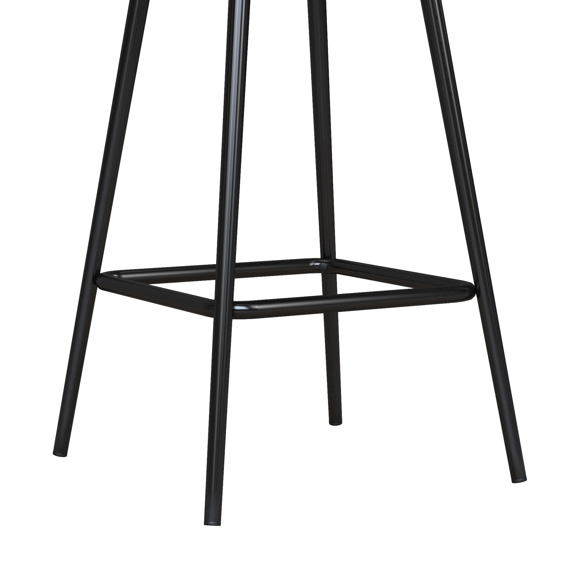 Barpall - 47x43x99 cm - med skumstoppning klädd i konstläder och svartlackerade ben - svart - Calvin