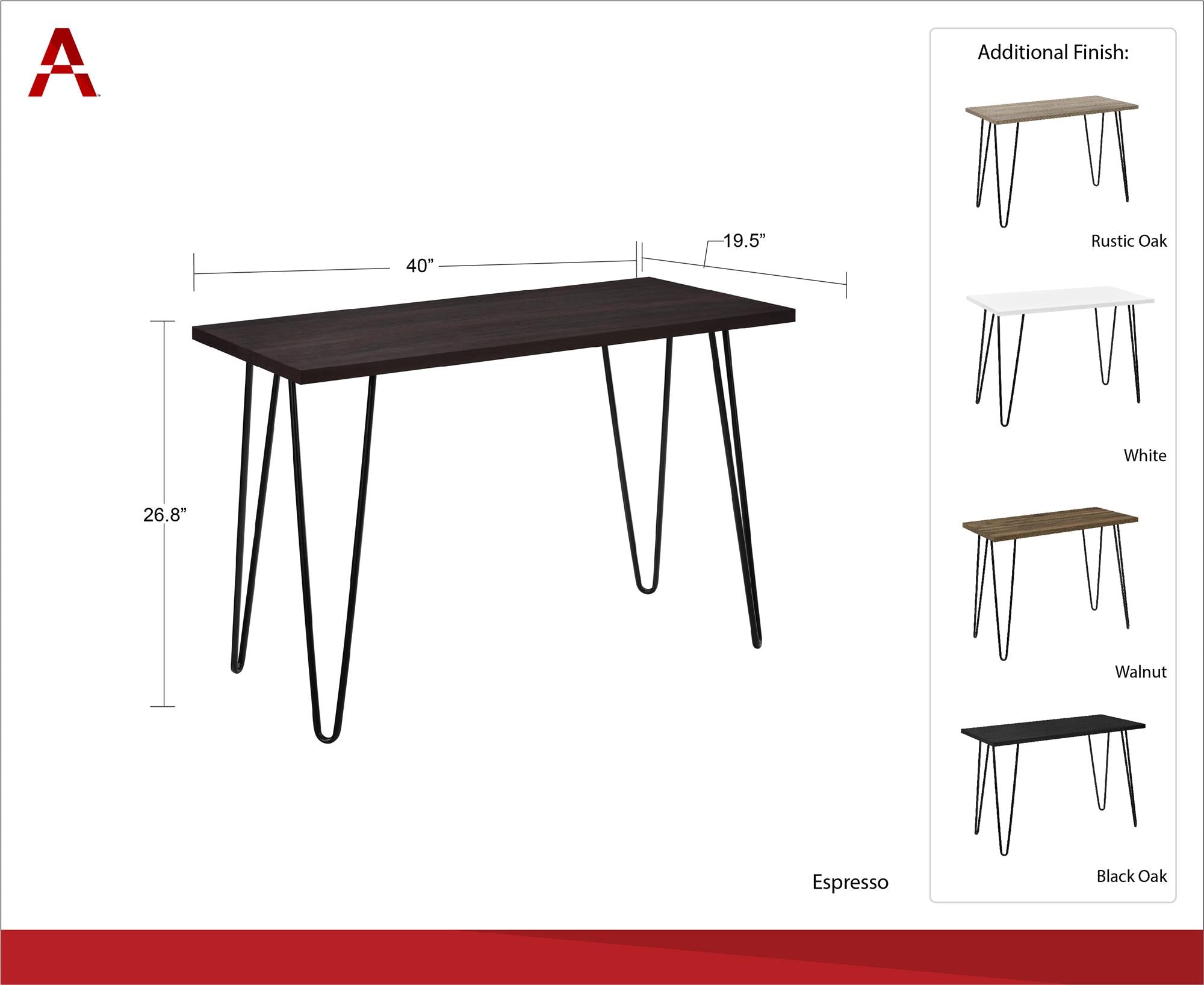 Owen Writing Desk, Rustic Oak - MASTERSTORE - 8595677159127 - Writing Desks - 9327333COM - 8595677159127