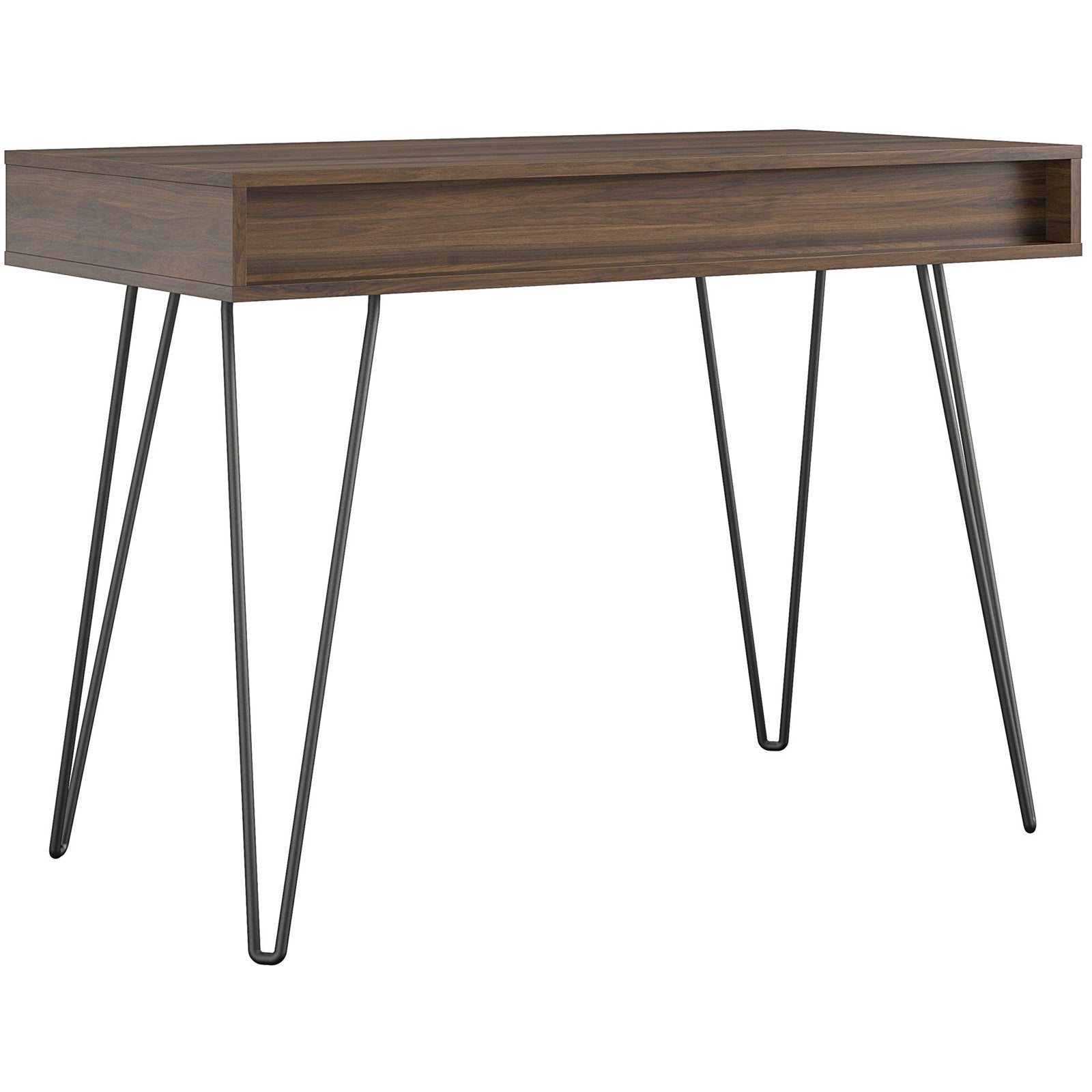 Skrivbord - 106x50x78 cm - med 1 hyllplan och 1 låda - valnöt - Concord