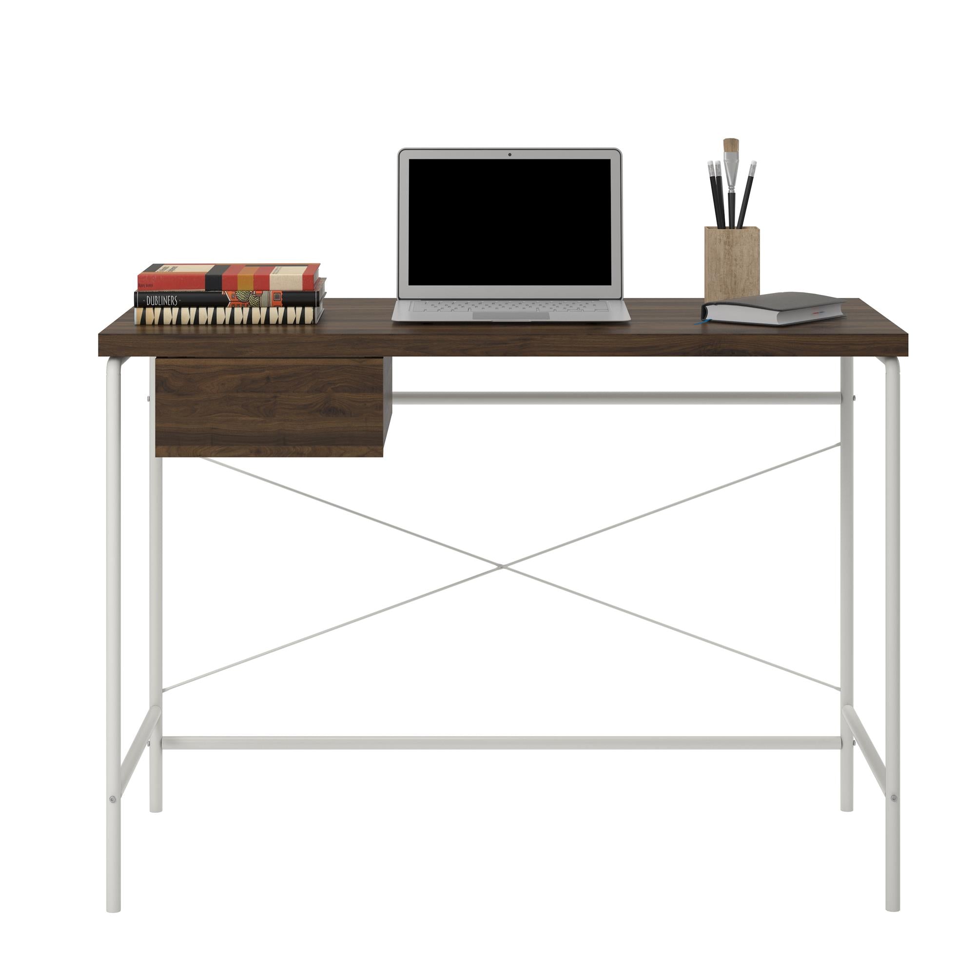 Webster Walnut Desk – Stylish & Spacious Workspace - MASTERSTORE - 8595677159196 - Desks - 3594890COM - 8595677159196