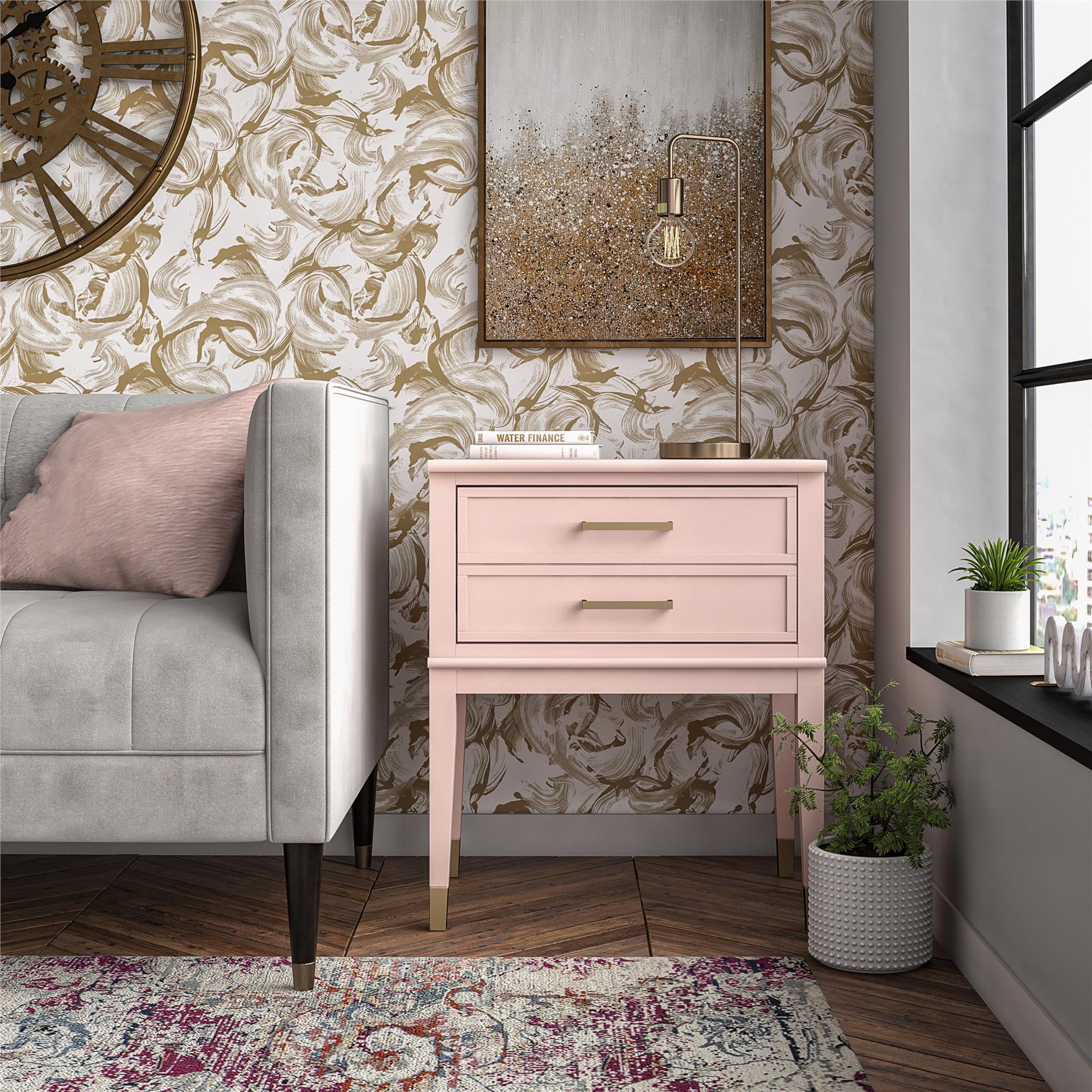 Westerleigh Pink Nightstand with Spacious Drawer & Modern Design - MASTERSTORE - 8595677159240 - Nightstands - 3619807COM - 8595677159240