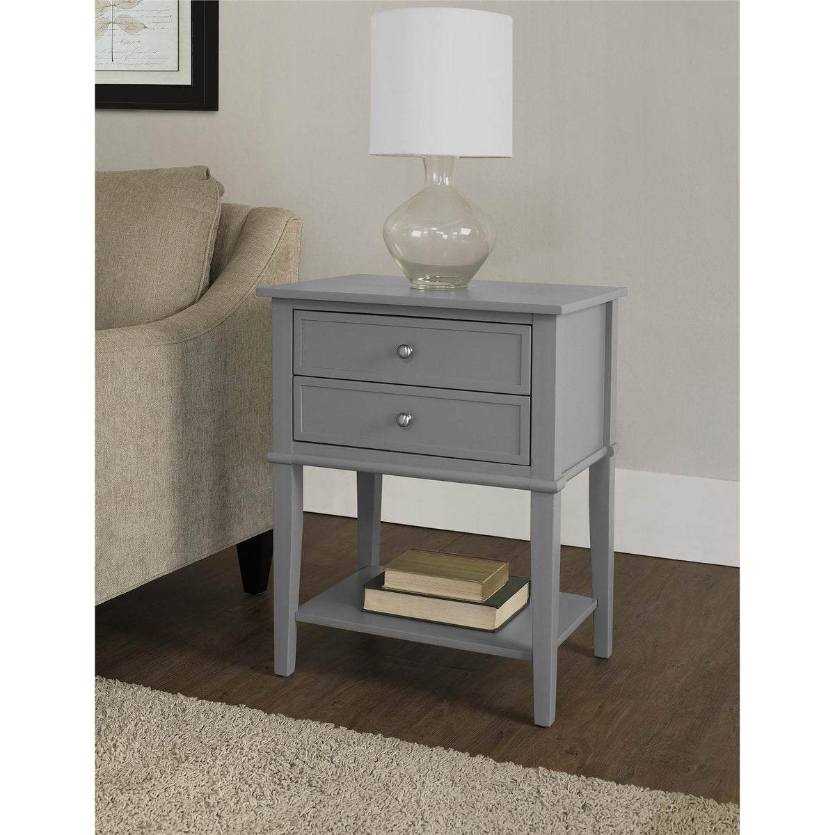 Franklin Side Table, Grey - MASTERSTORE - 8595677159394 - Sideborde - 5062196PCOM - 8595677159394