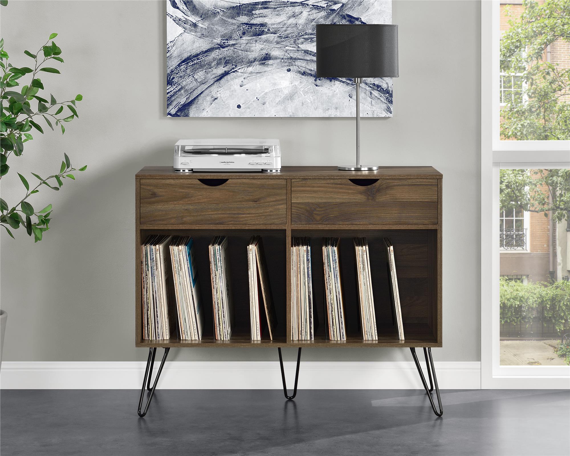 Hyllenhet - 101x46x87 cm - med 2 hyllor och 2 lådor - valnöt - Concord