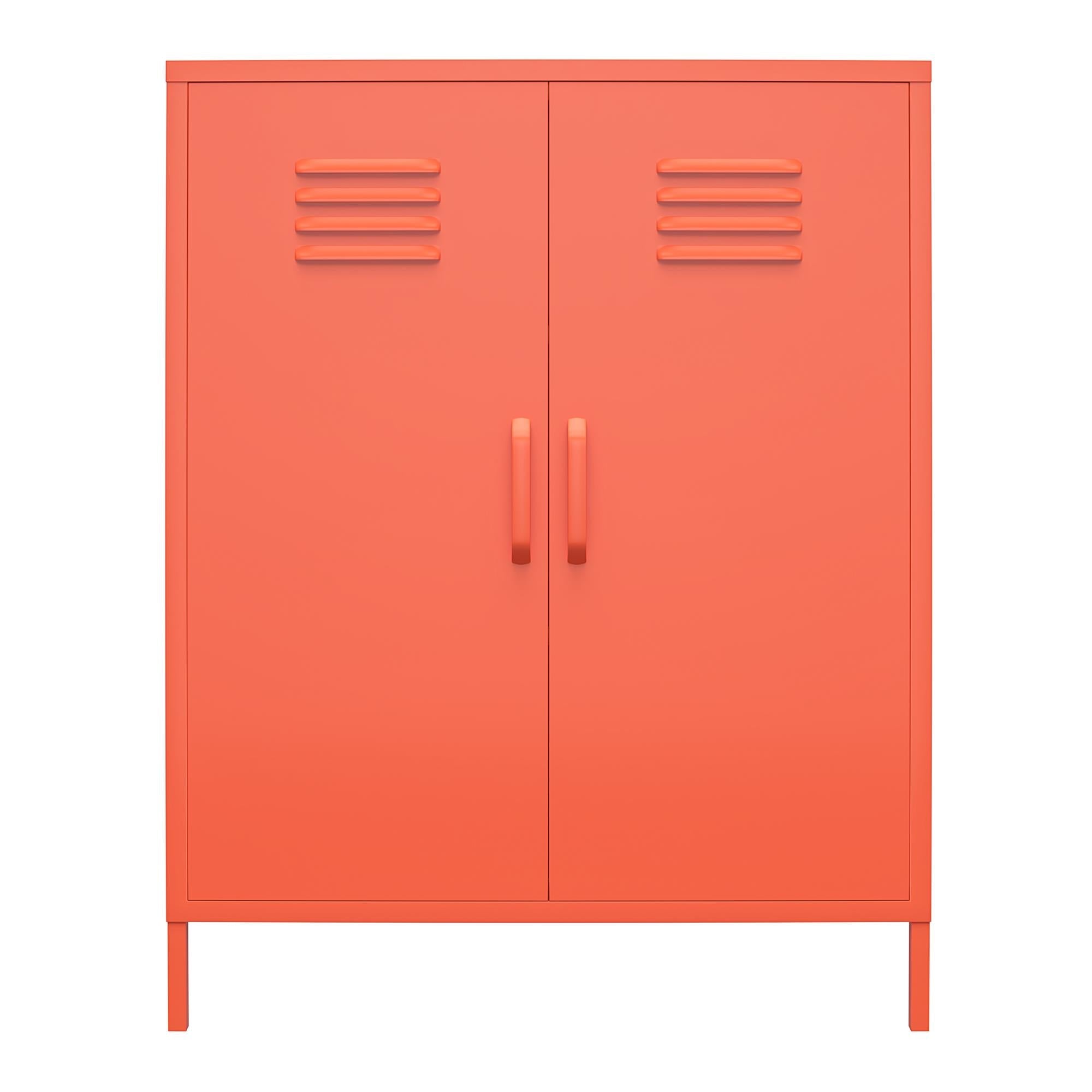 Skåp - 80x40x102 - i metall med 2 dörrar - orange - Cache2+ - Skåp - Cache2+ Two - Door Storage Cabinet in Vibrant Orange - MASTERSTORE - 8595677159660 - Storage Cabinets - 3384813COM - 8595677159660 -