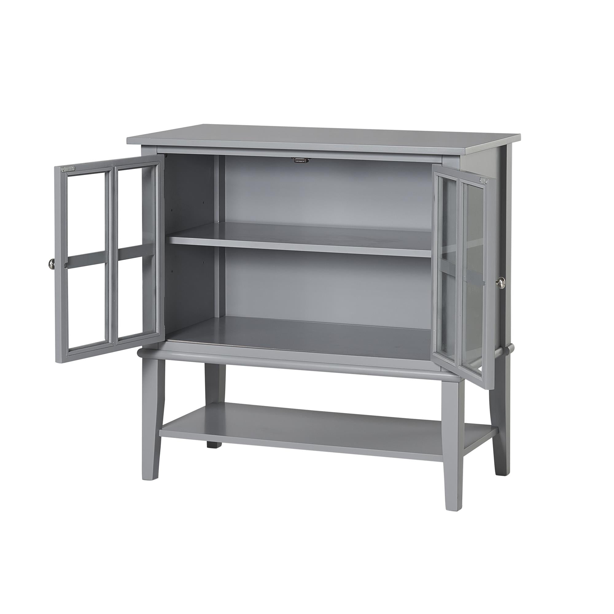 Franklin Vitrinskåp, Grå - Vitrinskåp - Franklin Display Cabinet, Grey - MASTERSTORE - 8595677159721 - Vitrineskabe - 7915815COM - 8595677159721 -