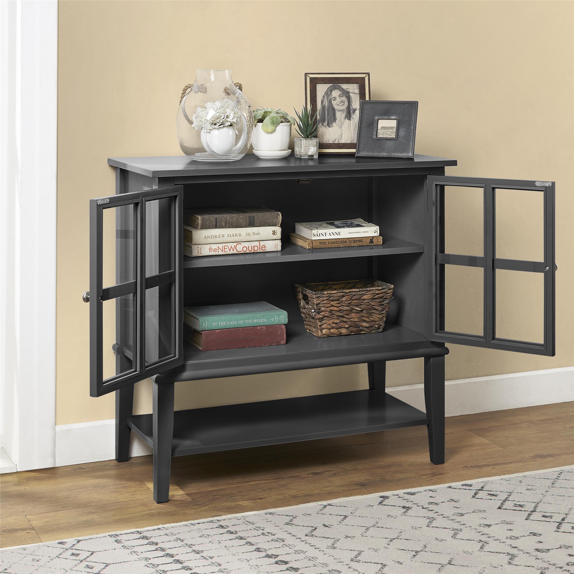 Franklin Display Cabinet, Black - MASTERSTORE - 8595677159738 - Vitrineskabe - 7915872COM - 8595677159738