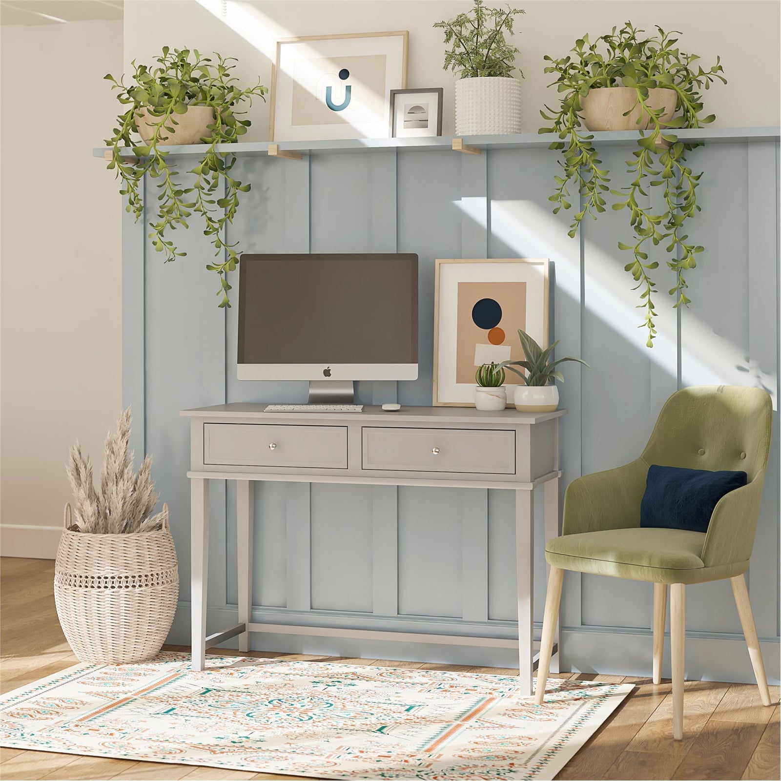Franklin Writing Desk, Grey - MASTERSTORE - 8595677159844 - Skriveborde - 7919815COM - 8595677159844