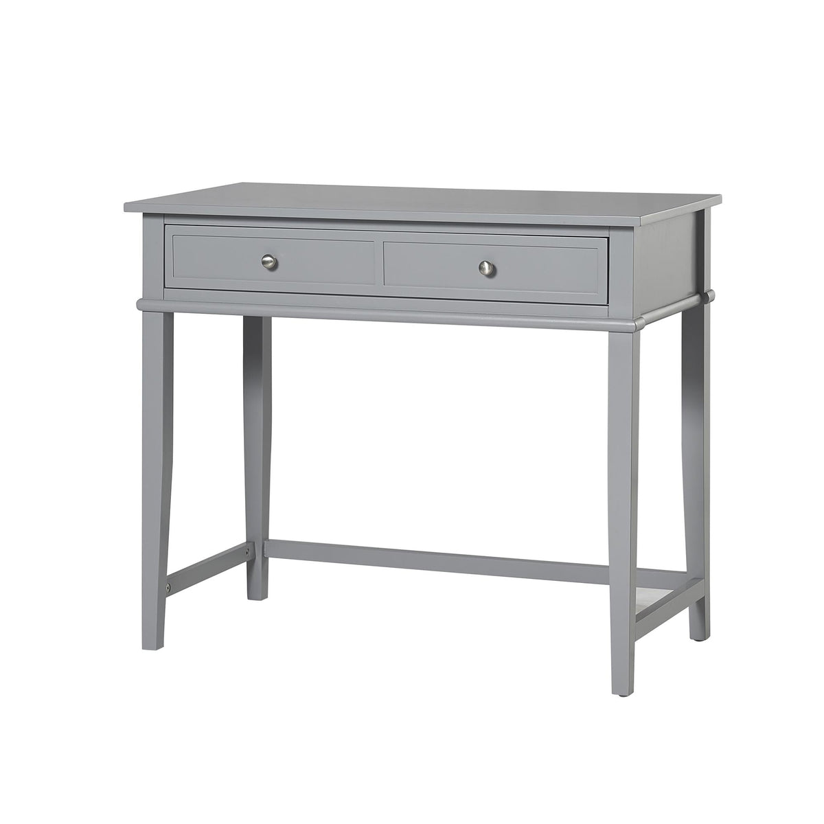 Skrivbord - 90x46x76 cm - med 2 lådor - grå - Franklin