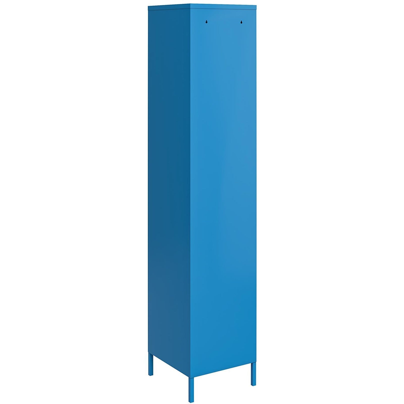 Skåp - 38x40x185 cm - i pulverlackerad metall. 1 dörr med fyra hyllplan - blå - Cache1+ - Skåp - Skåp - 38x40x185 cm - i pulverlackerad metall. 1 dörr med fyra hyllplan - blå - Cache1+ -