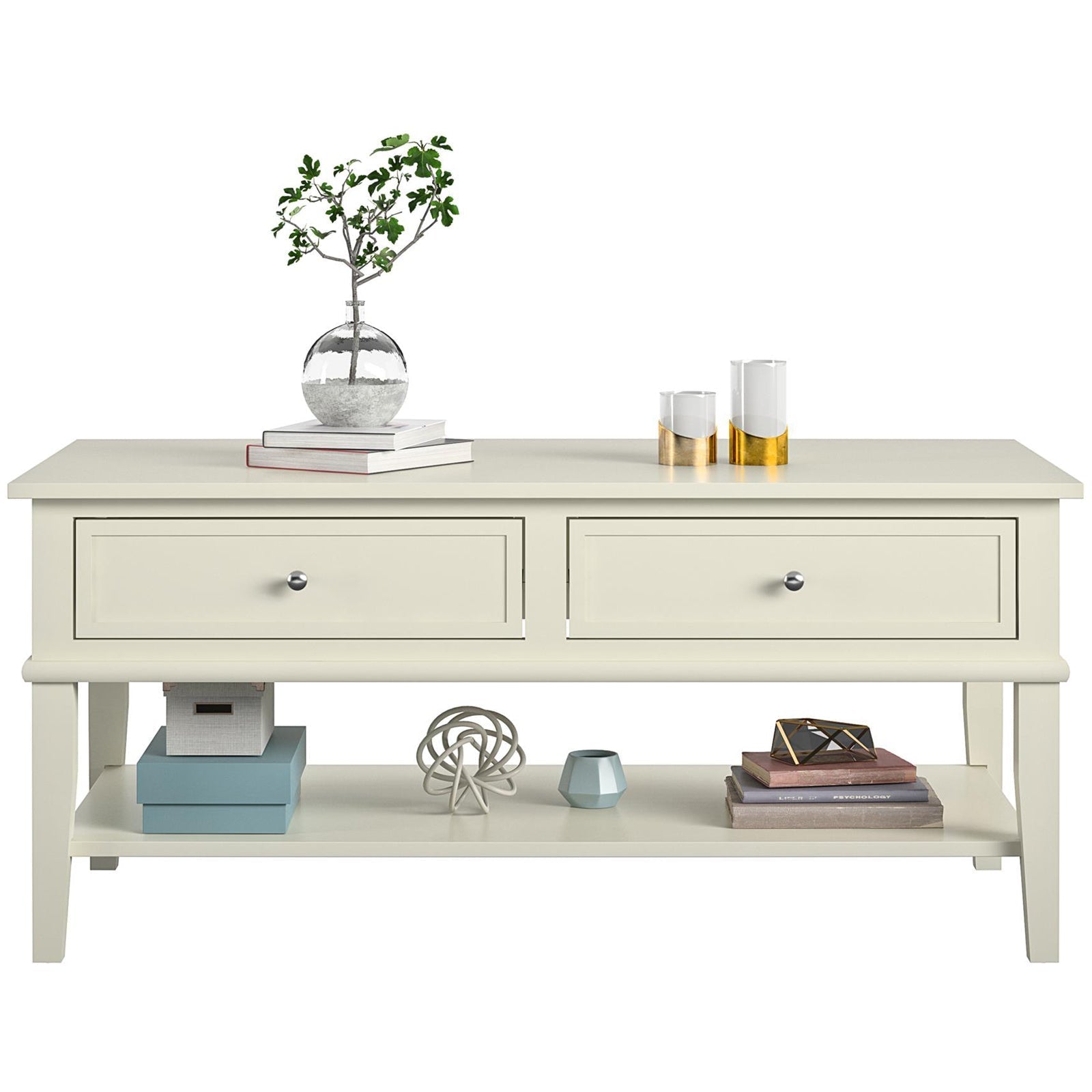 Franklin Coffee Table, White - MASTERSTORE - 8595677159929 - Sofaborde - 7917013COM - 8595677159929