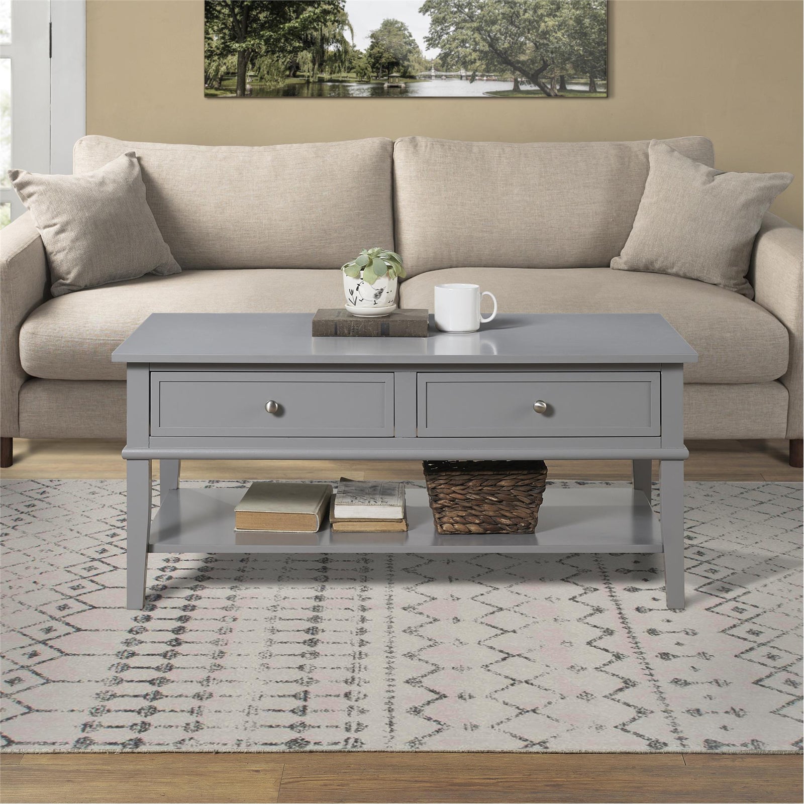 Franklin Coffee Table, Grey - MASTERSTORE - 8595677159936 - Sofaborde - 7917815COM - 8595677159936