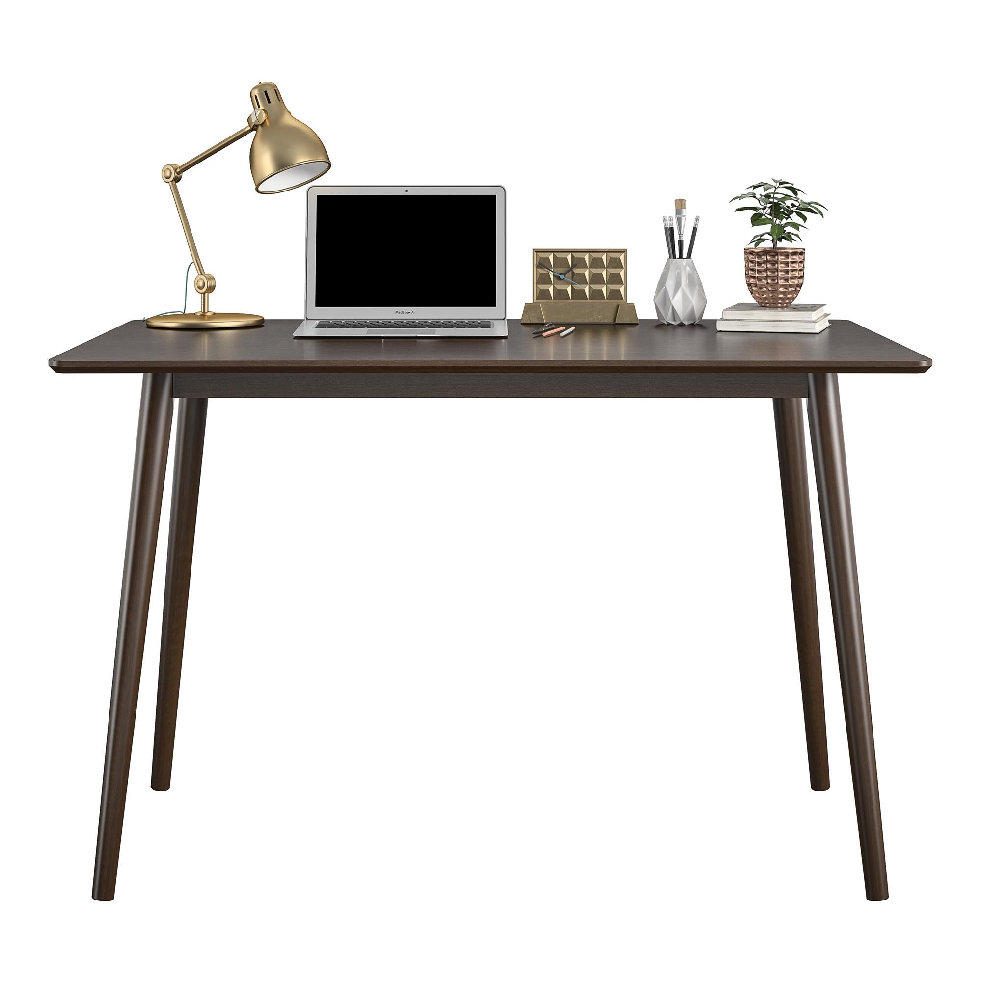 Skrivbord - 120x60x76 cm - enkel modern design - valnöt - Brittany