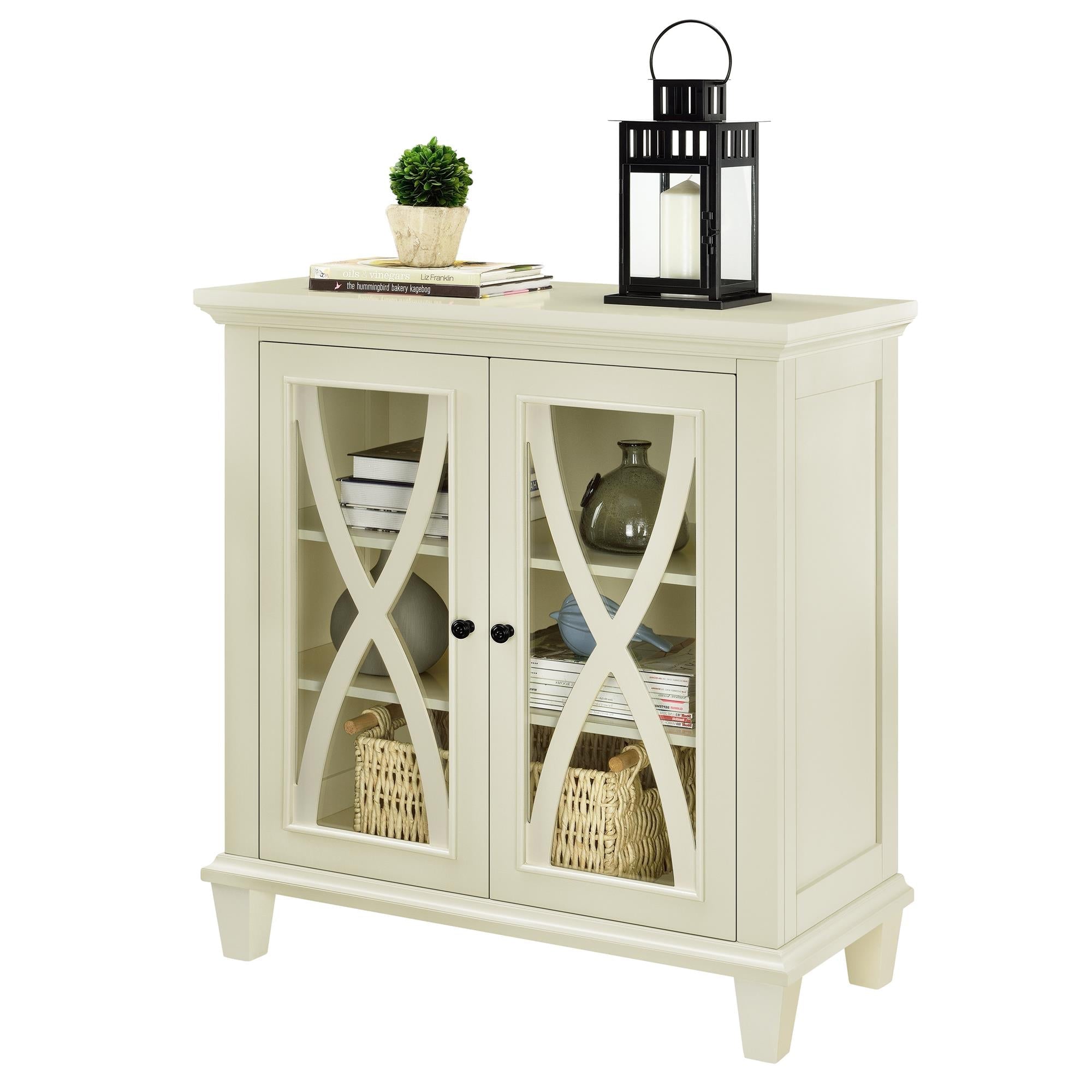 Ellington Vitrinskåp, Elfenben - Vitrinskåp - Ellington Display Cabinet, Ivory - MASTERSTORE - 8595677159981 - Vitrineskabe - 5042096COM - 8595677159981 -