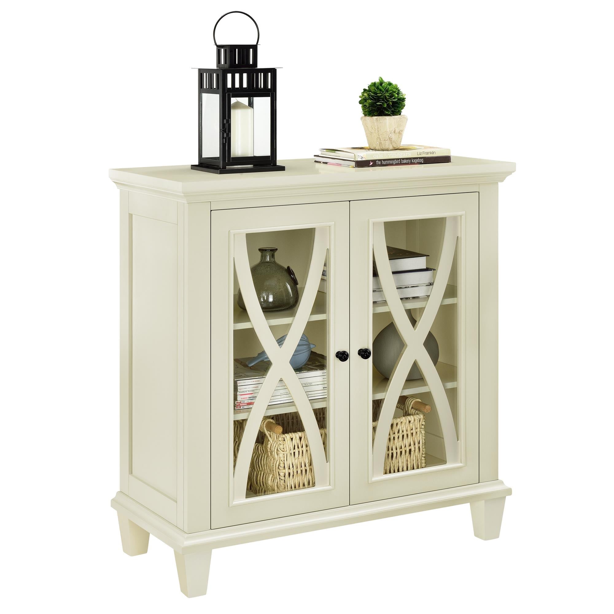 Ellington Vitrinskåp, Elfenben - Vitrinskåp - Ellington Display Cabinet, Ivory - MASTERSTORE - 8595677159981 - Vitrineskabe - 5042096COM - 8595677159981 -