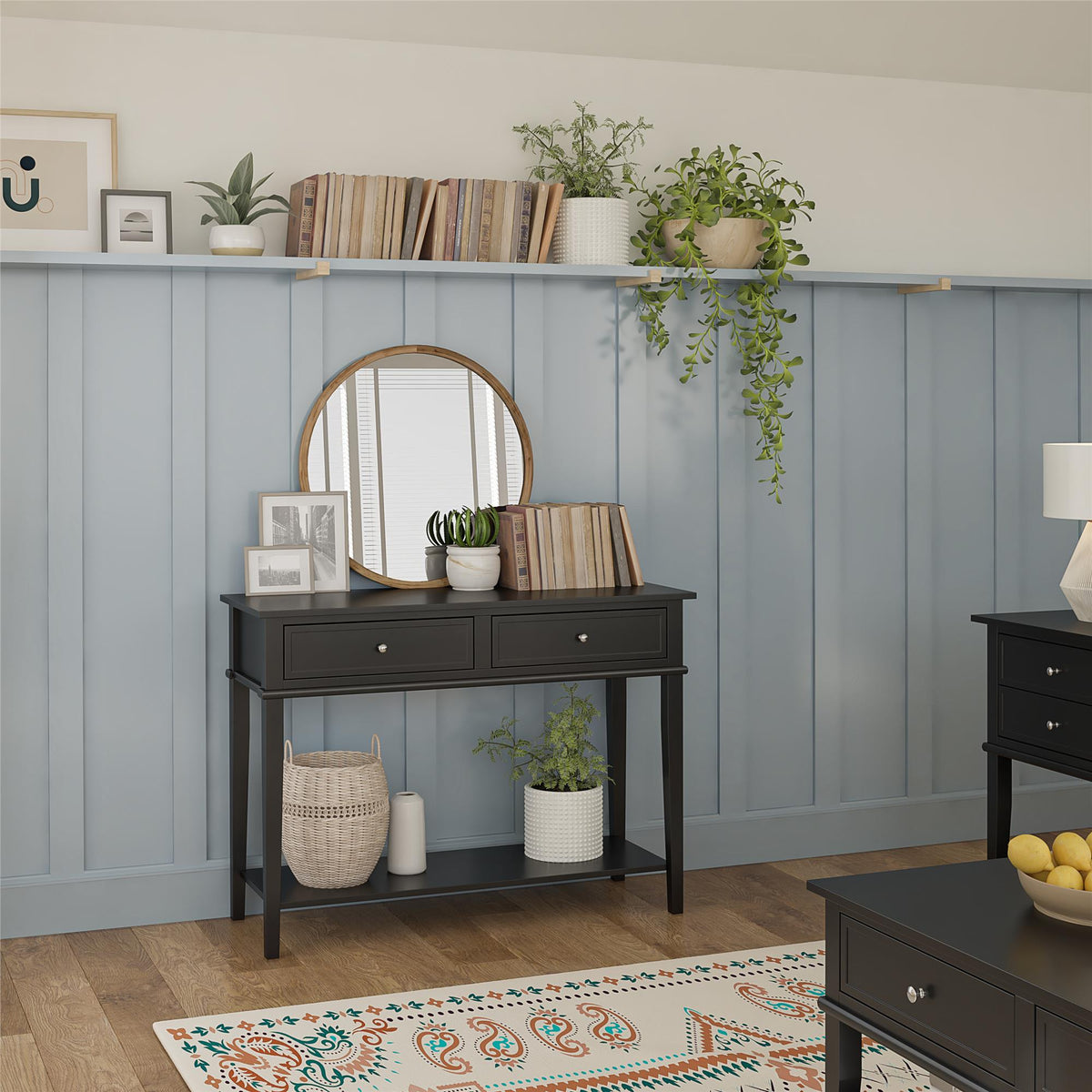 Franklin Console Table, Black - MASTERSTORE - 8595677160185 - Konsolborde - 7918872COM - 8595677160185