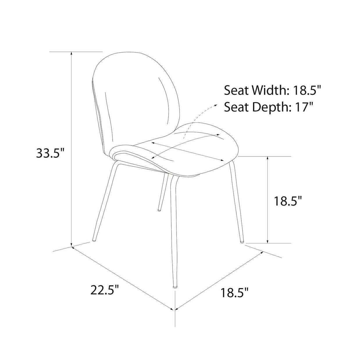 Astor Dining Chair, Green - MASTERSTORE - 8595677160222 - Spisebordsstole - C008410 - 8595677160222