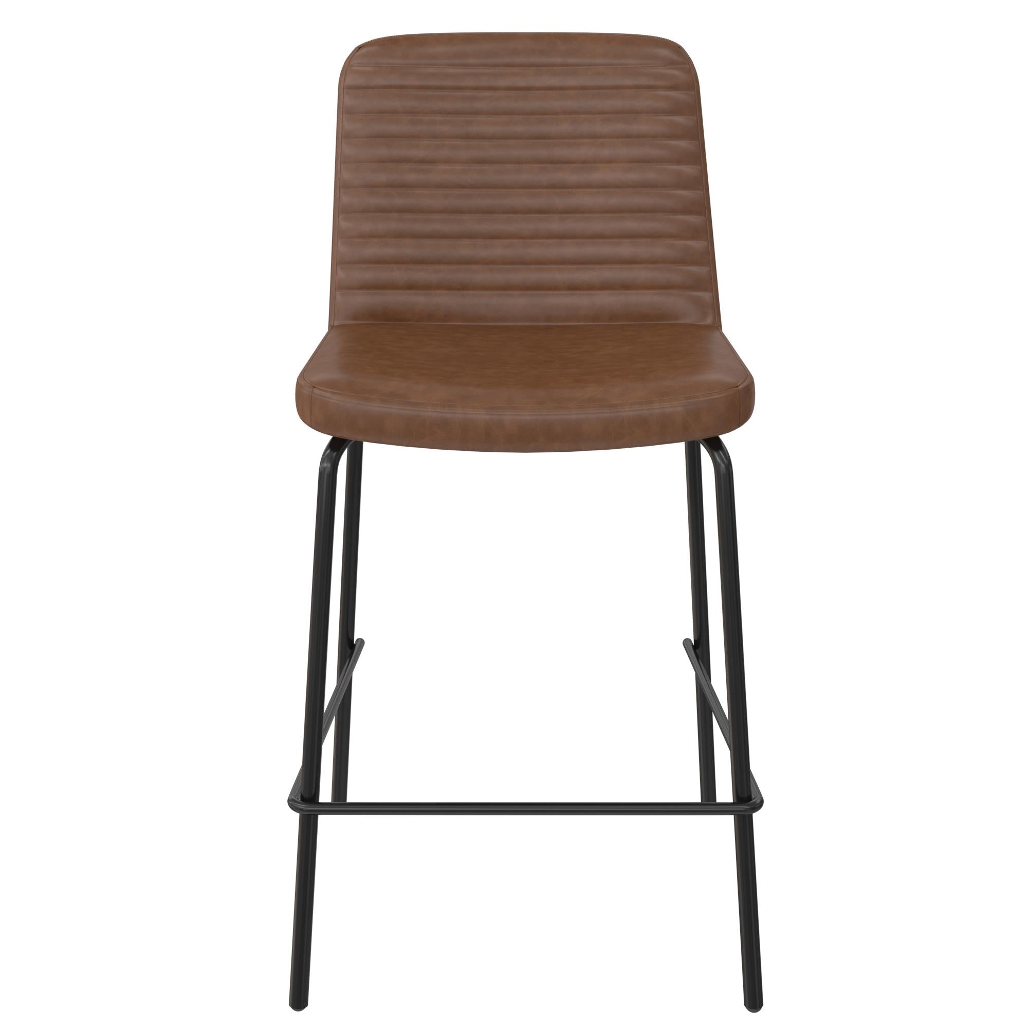 Corey Modern Brown Bar Stool with Tufted Back - MASTERSTORE - 8595677160291 - Bar Stools - S037416QE - 8595677160291