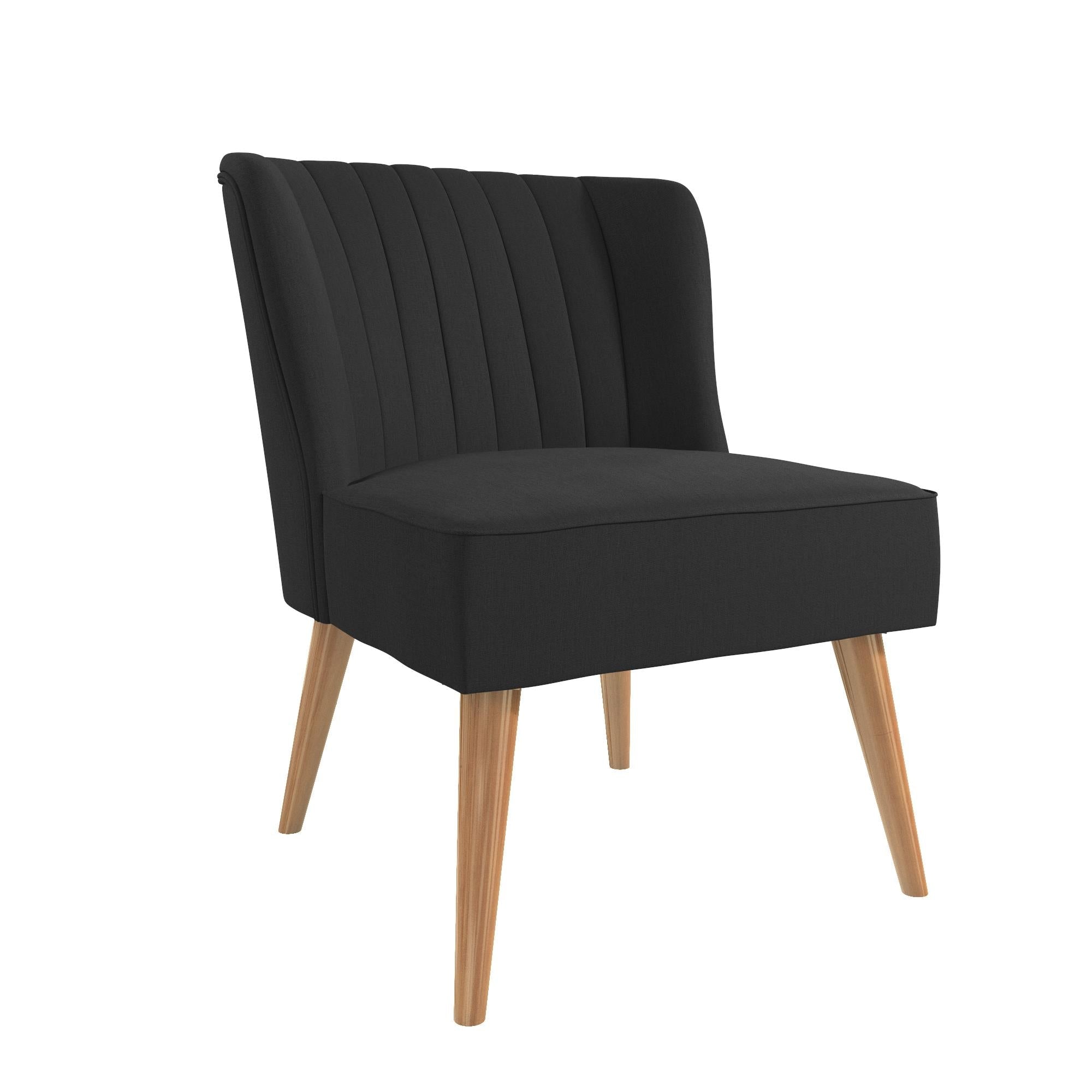 Loungestol - 75x65x85 cm - med linneklädsel - mörkgrå - Brittany - Fåtöljer - Loungestol - 75x65x85 cm - med linneklädsel - mörkgrå - Brittany -