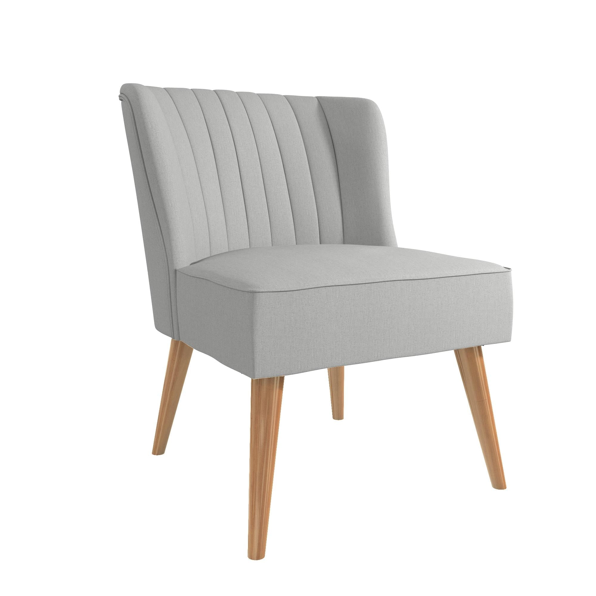 Loungestol - 75x65x85 cm - med linneklädsel - ljusgrå - Brittany - Fåtöljer - Loungestol - 75x65x85 cm - med linneklädsel - ljusgrå - Brittany -