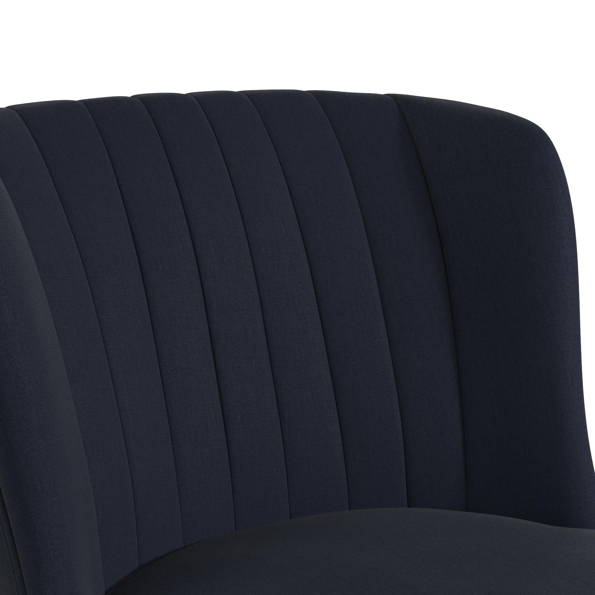 Loungestol - 75x65x85 cm - med linneklädsel - blå - Brittany - Fåtöljer - Loungestol - 75x65x85 cm - med linneklädsel - blå - Brittany -