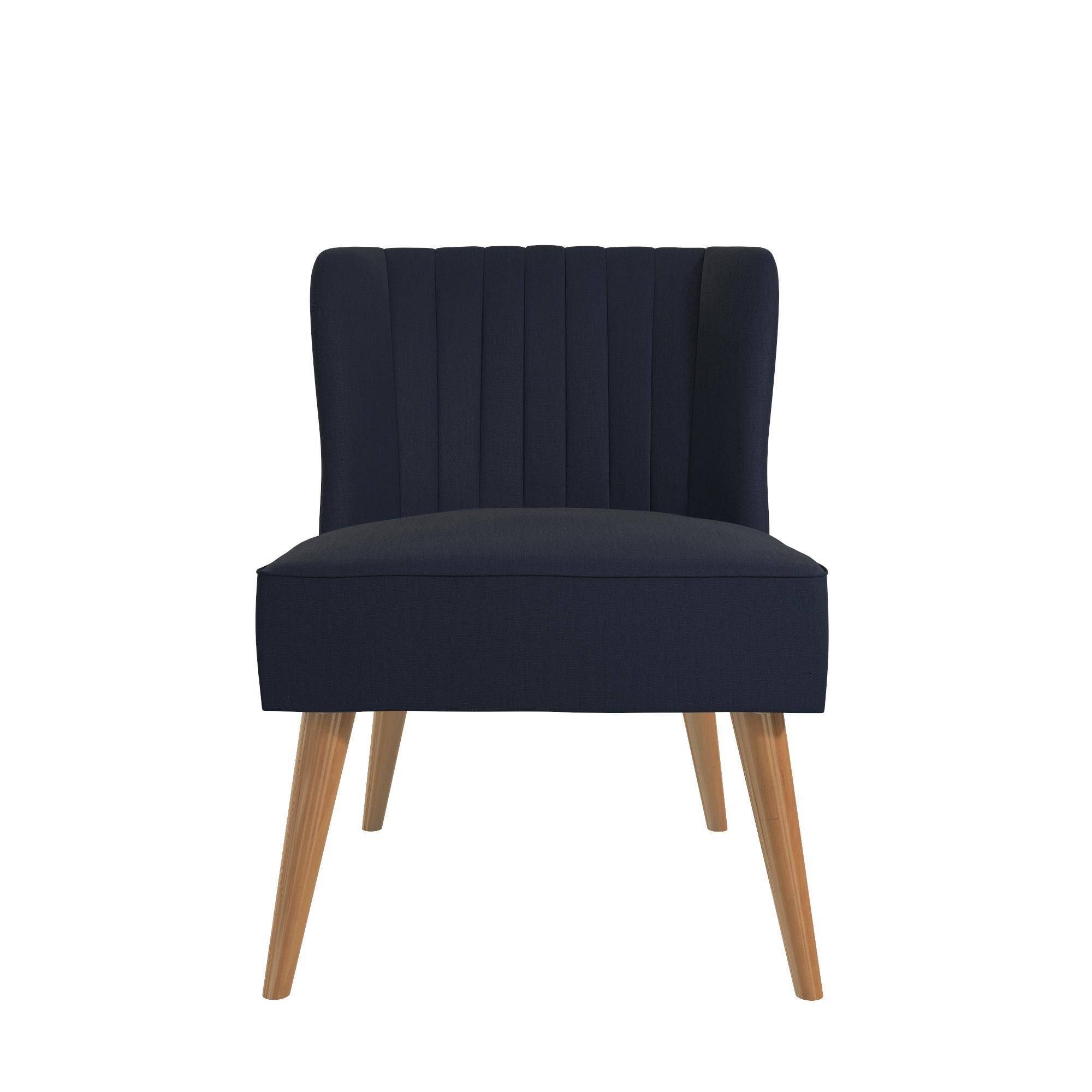 Loungestol - 75x65x85 cm - med linneklädsel - blå - Brittany - Fåtöljer - Loungestol - 75x65x85 cm - med linneklädsel - blå - Brittany -