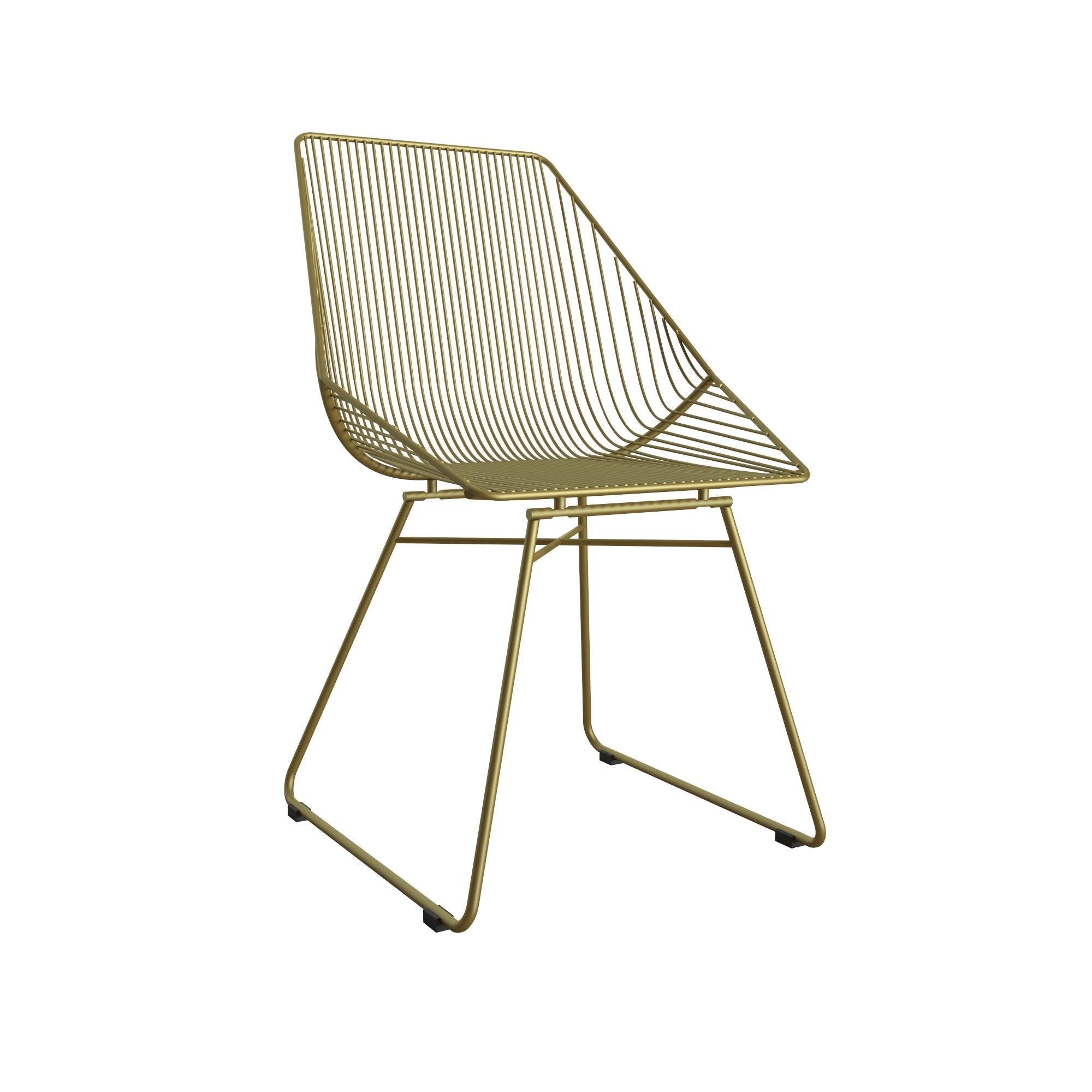 Matstol - 53x58x83 cm - modern design, tillverkad av guldfärgad metall - guld - Ellis - Matstolar - Matstol - 53x58x83 cm - modern design, tillverkad av guldfärgad metall - guld - Ellis -
