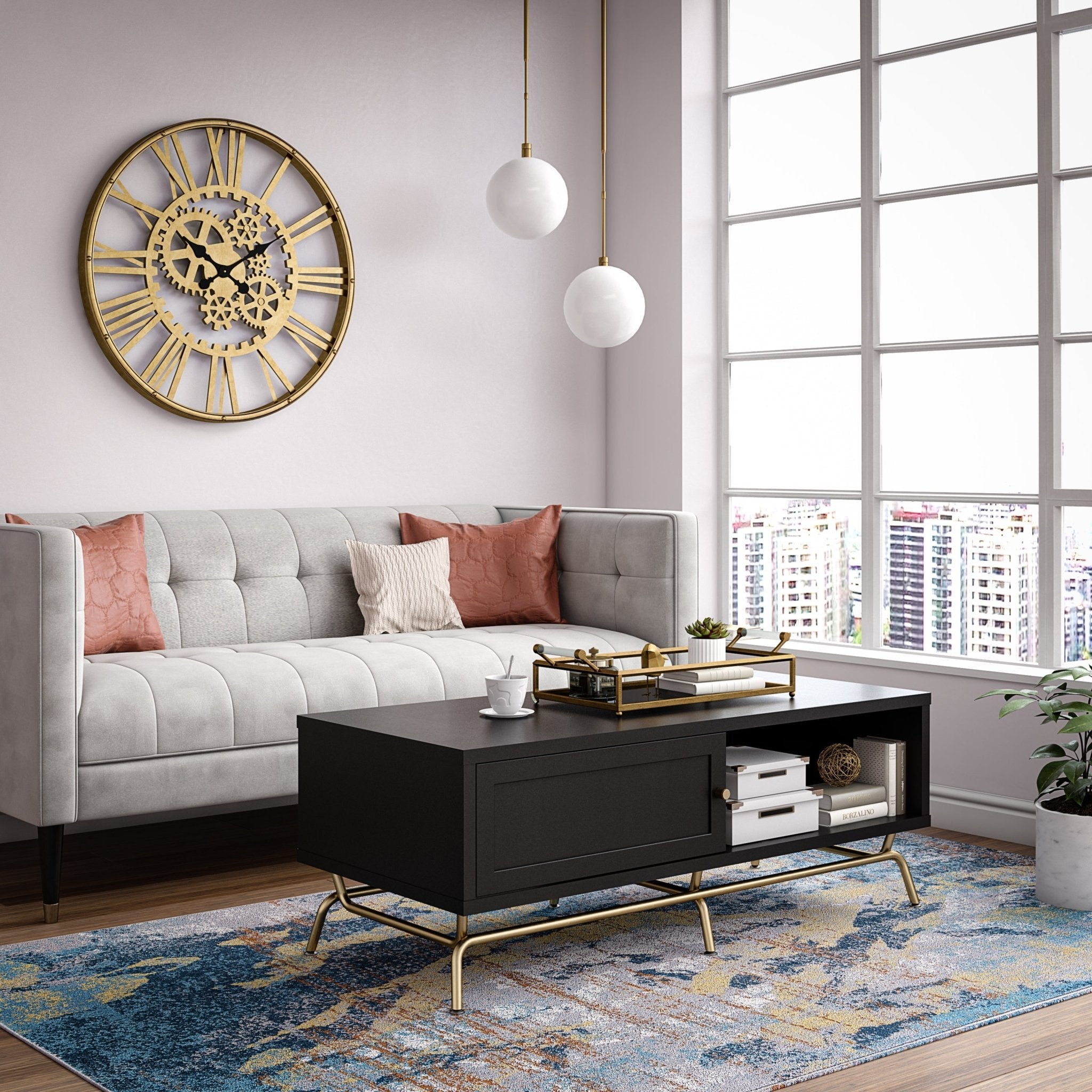 Nova Coffee Table, Black - MASTERSTORE - 8595677160932 - Coffee Tables - 1470872COM - 8595677160932