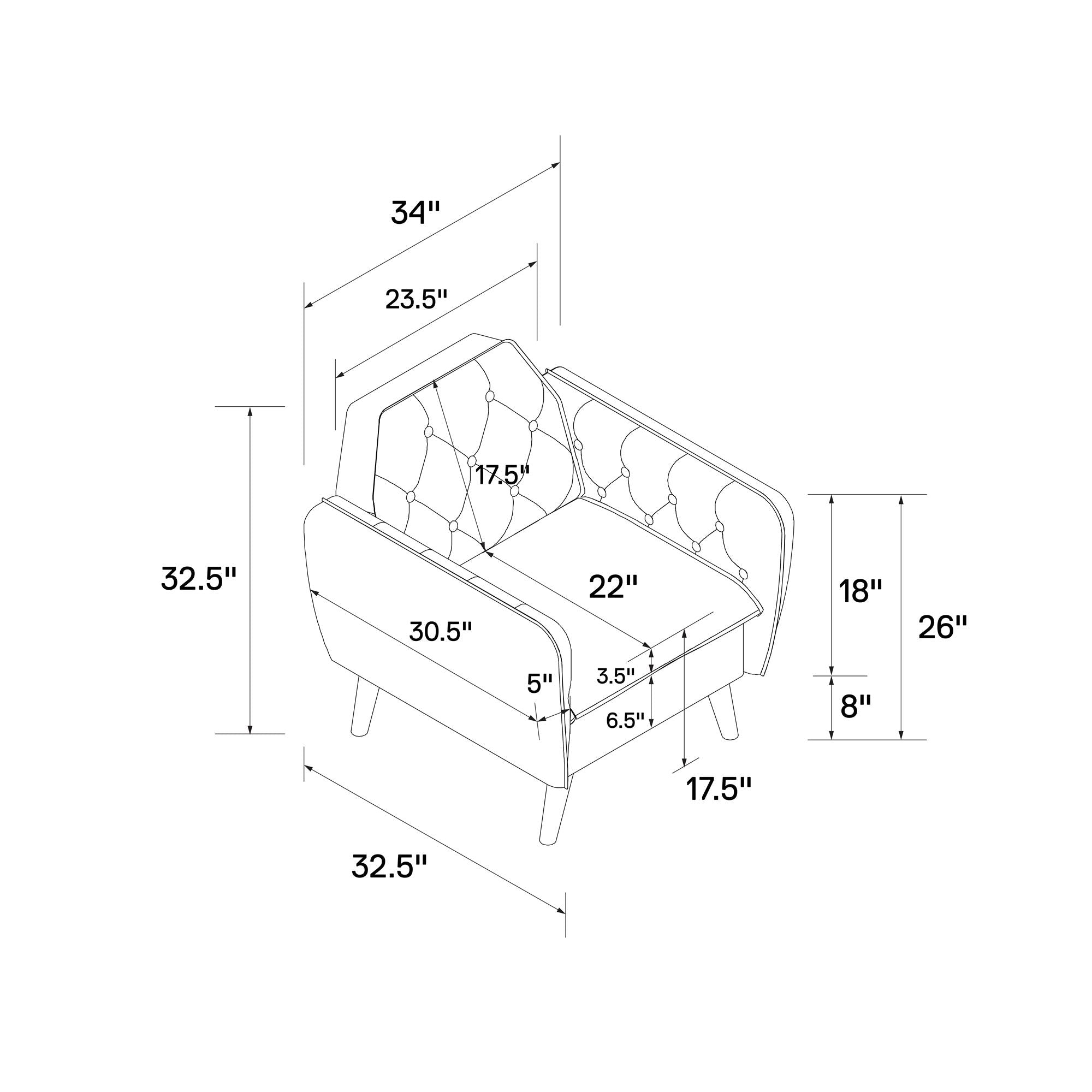 Teresa fåtölj, blå