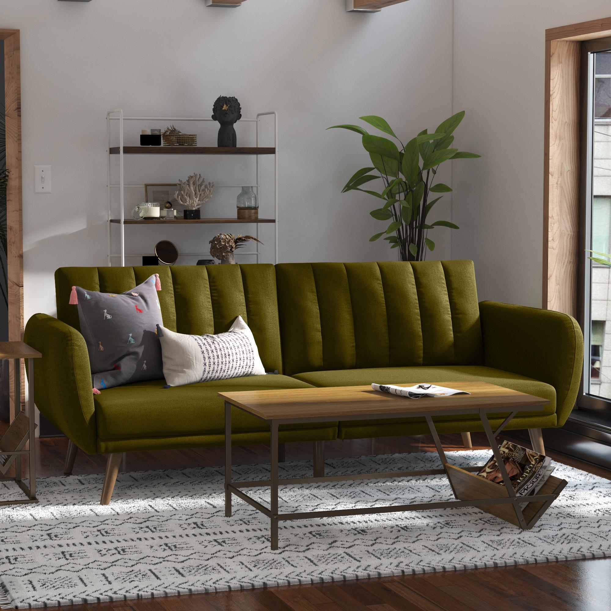 Brittany 3 - Seater Convertible Sofa Bed in Elegant Green - MASTERSTORE - 8595677161649 - Sofa Beds - 2115329N - 8595677161649