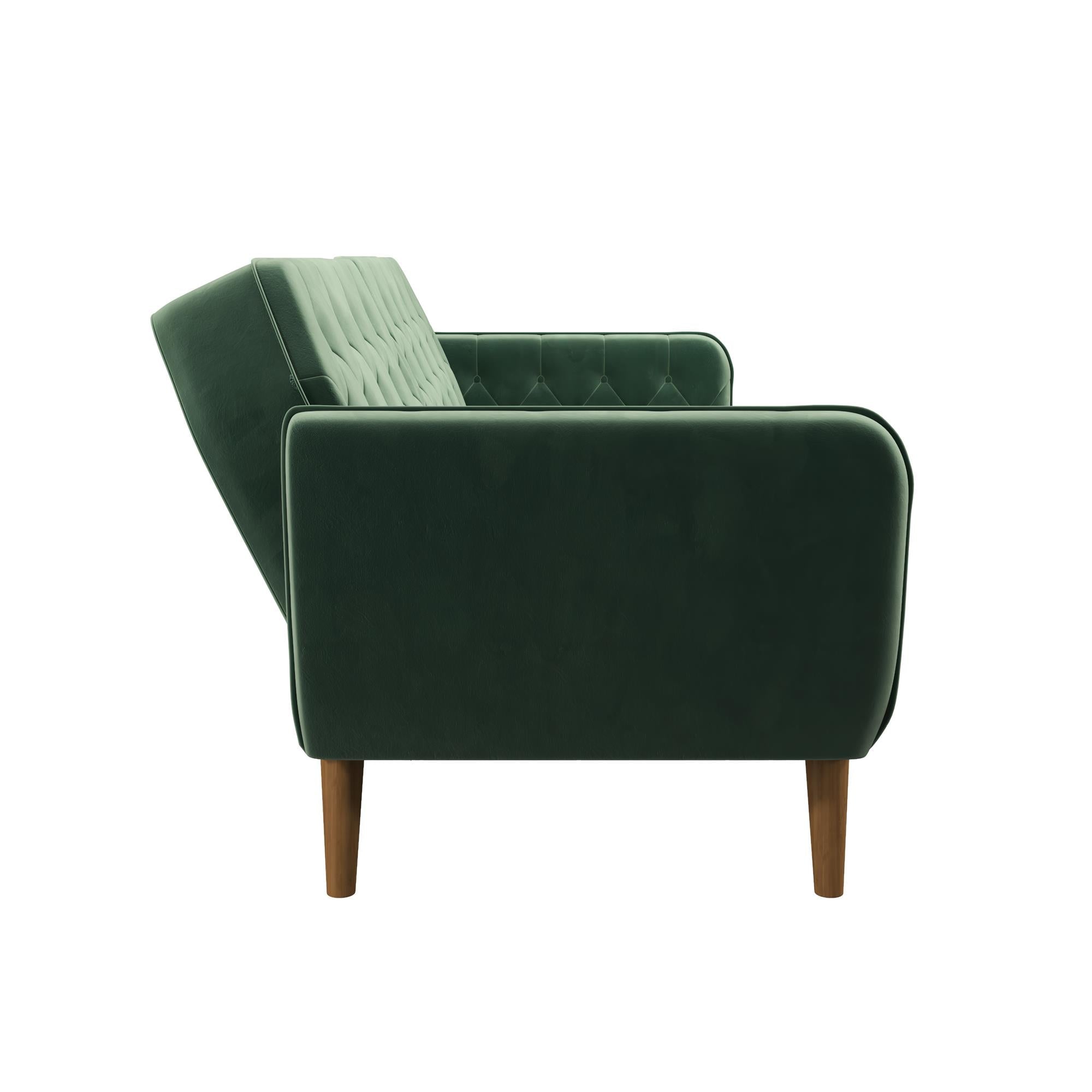Bäddsoffa - 211x85x83 cm - för 3 personer, klädd med sammet - grå - Tallulah - Bäddsoffor - Bäddsoffa - 211x85x83 cm - för 3 personer, klädd med sammet - grå - Tallulah -