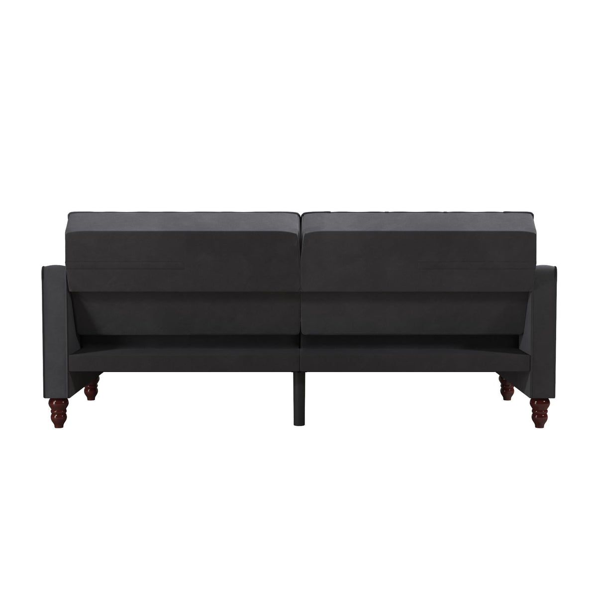 Bäddsoffa - 207x85x88 cm - för 3 personer, klädd i sammet - grå - Vintage