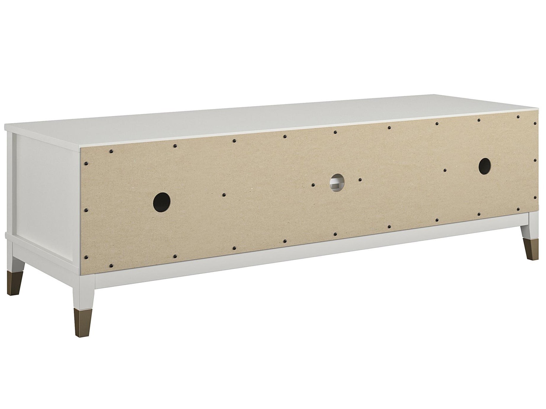 TV - bänk - 151x50x47 cm - med 2 skåp och hyllplan - vit - Westerleigh - TV - möbler - TV - bänk - 151x50x47 cm - med 2 skåp och hyllplan - vit - Westerleigh -