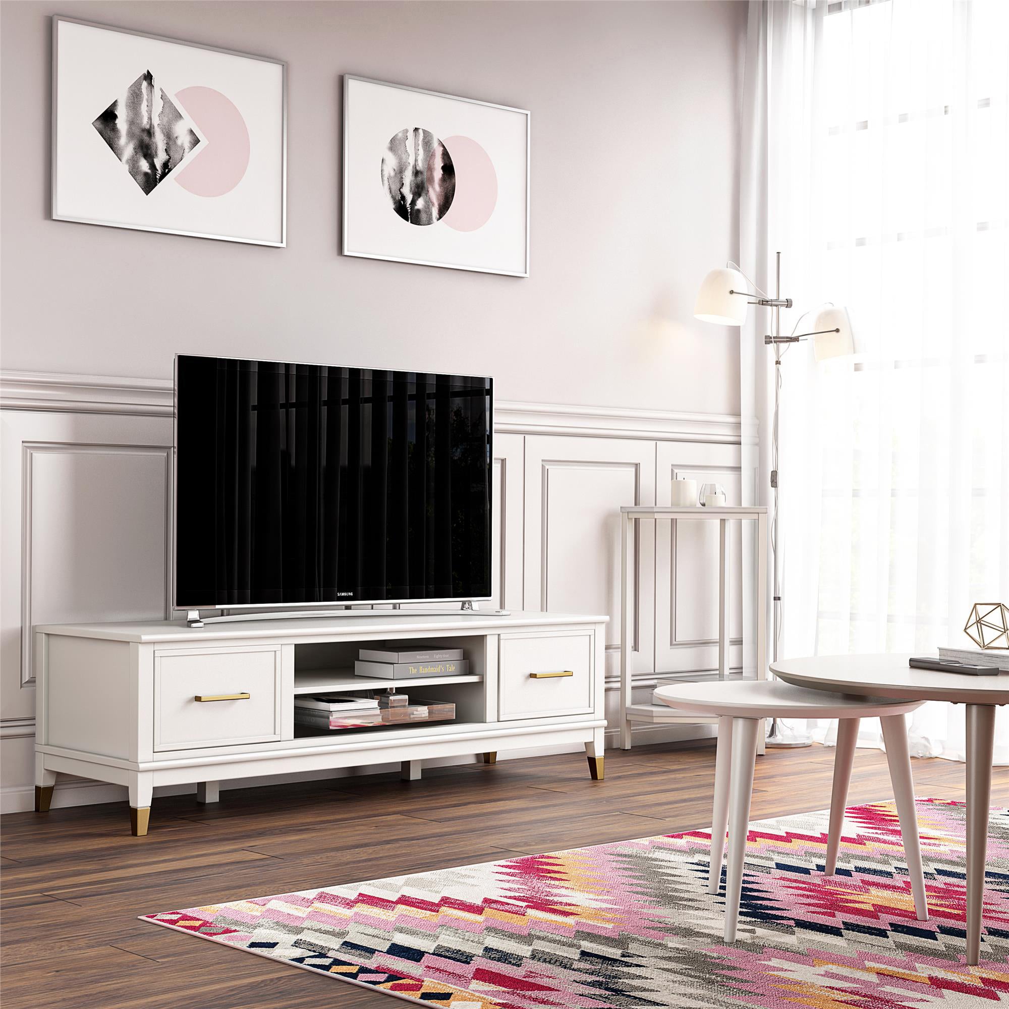 Westerleigh TV Møbel, hvid - MASTERSTORE - 8595677162424 - Tv - møbler - 1879013COM - 8595677162424
