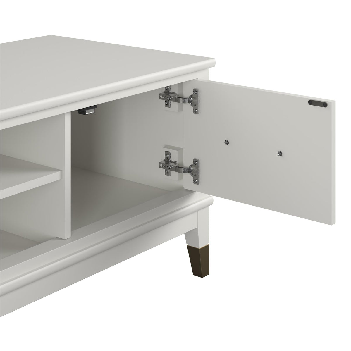 TV-bänk - 151x50x47 cm - med 2 Skåp och hylla - vit - Westerleigh