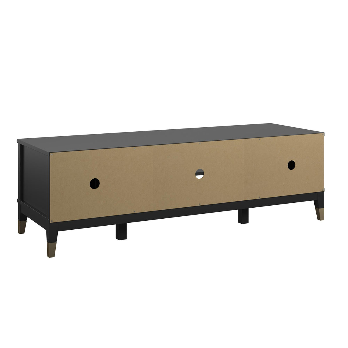 TV-bänk - 151x50x47 cm - med 2 Skåp och hylla - svart - Westerleigh
