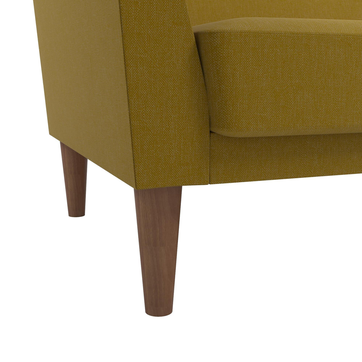 Bäddsoffa - 204x85x83 cm - för 3 personer, klädd med linne - gul - Regal