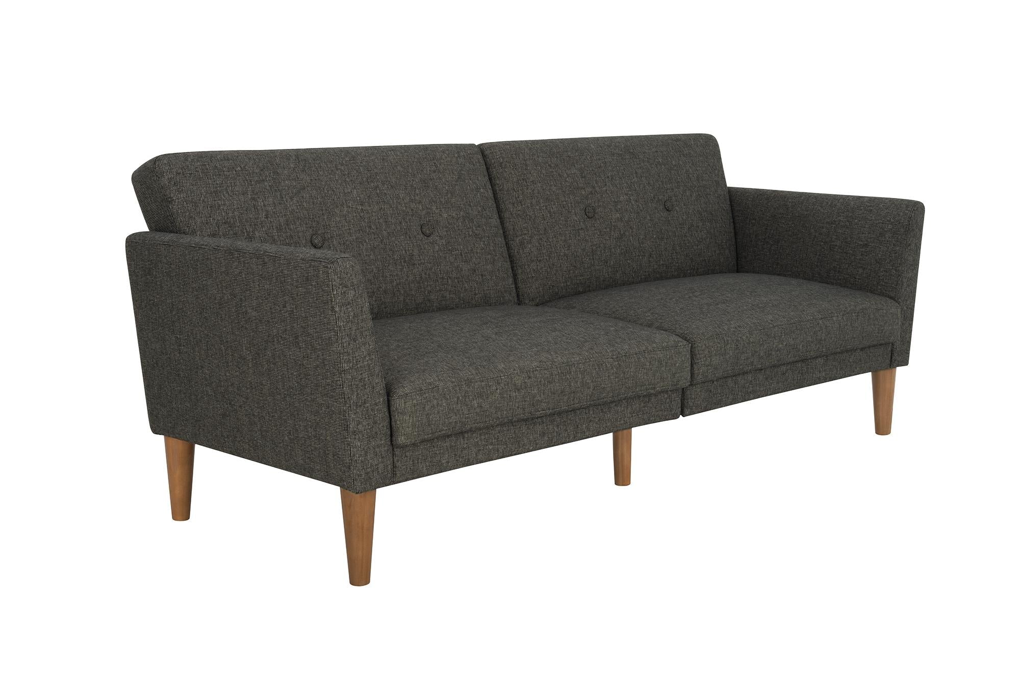Bäddsoffa - 204x85x83 cm - för 3 personer, klädd med linne - grå - Regal - Bäddsoffor - Bäddsoffa - 204x85x83 cm - för 3 personer, klädd med linne - grå - Regal -