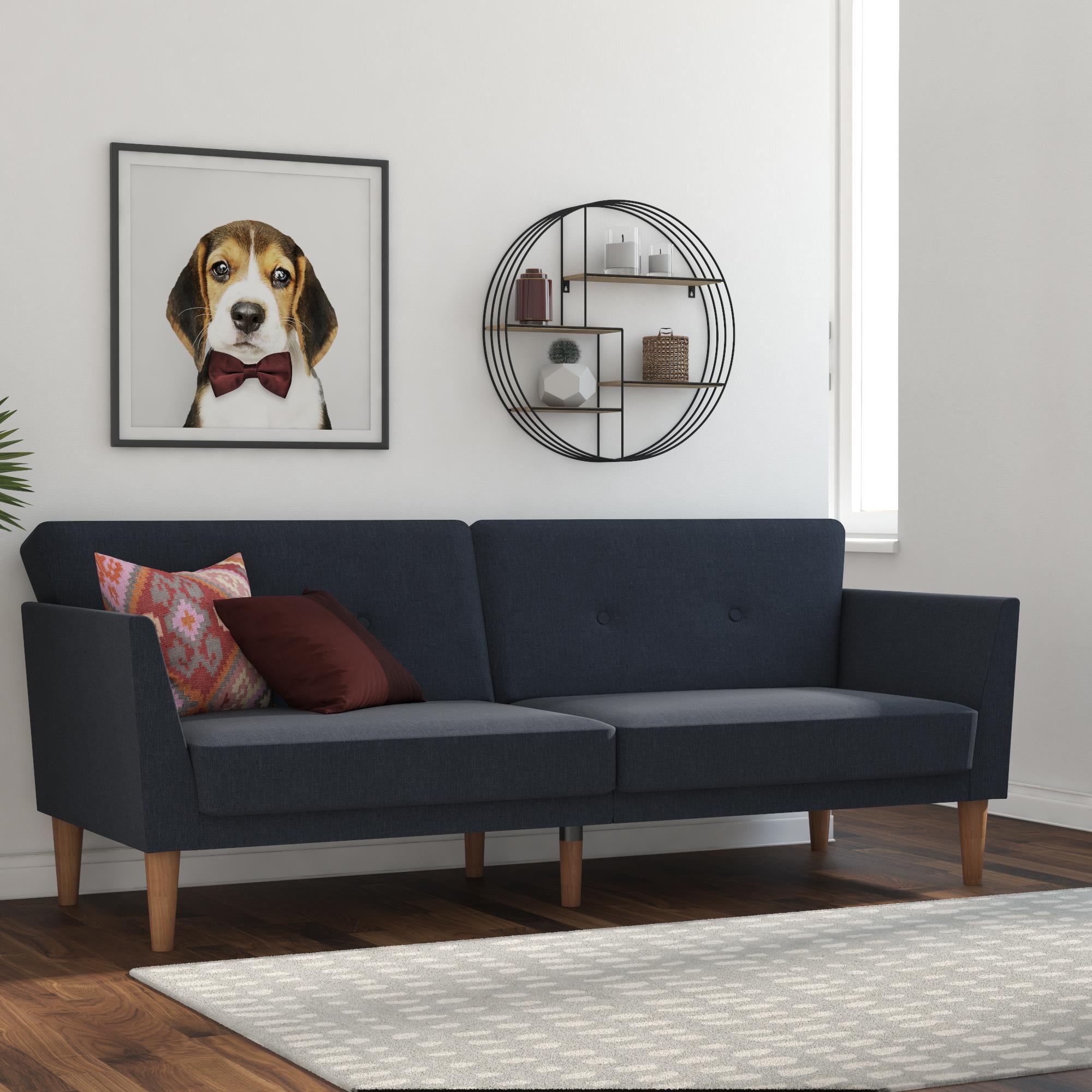 Regal 3 Seater Sofa Bed, Blue - MASTERSTORE - 8595677162479 - Sofa beds - 2180629N - 8595677162479