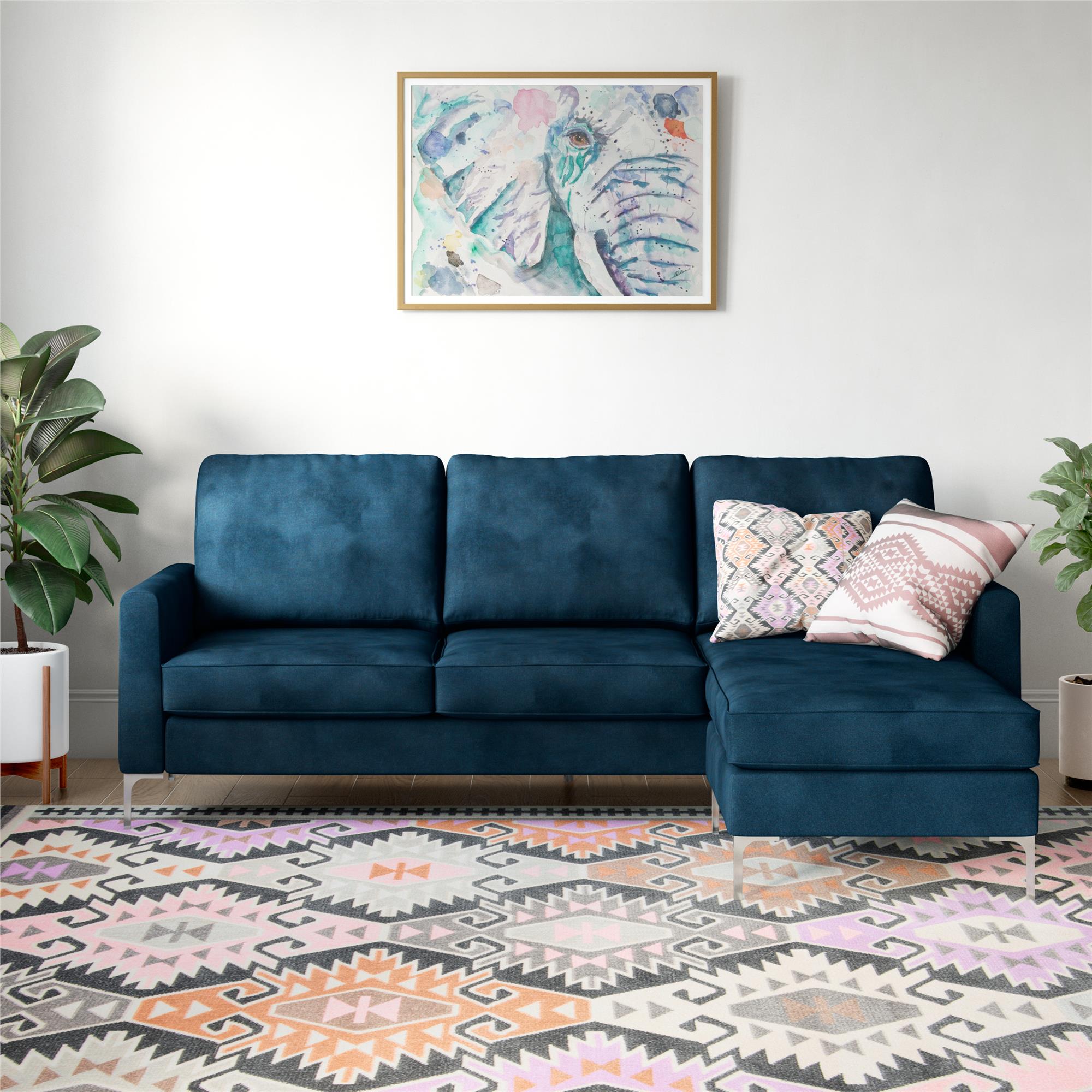 Chapman 3 - Seater Sofa with Chaise Lounge in Blue – Stylish & Space - Saving - MASTERSTORE - 8595677162547 - Sofas - DA037SEC-BL - 8595677162547