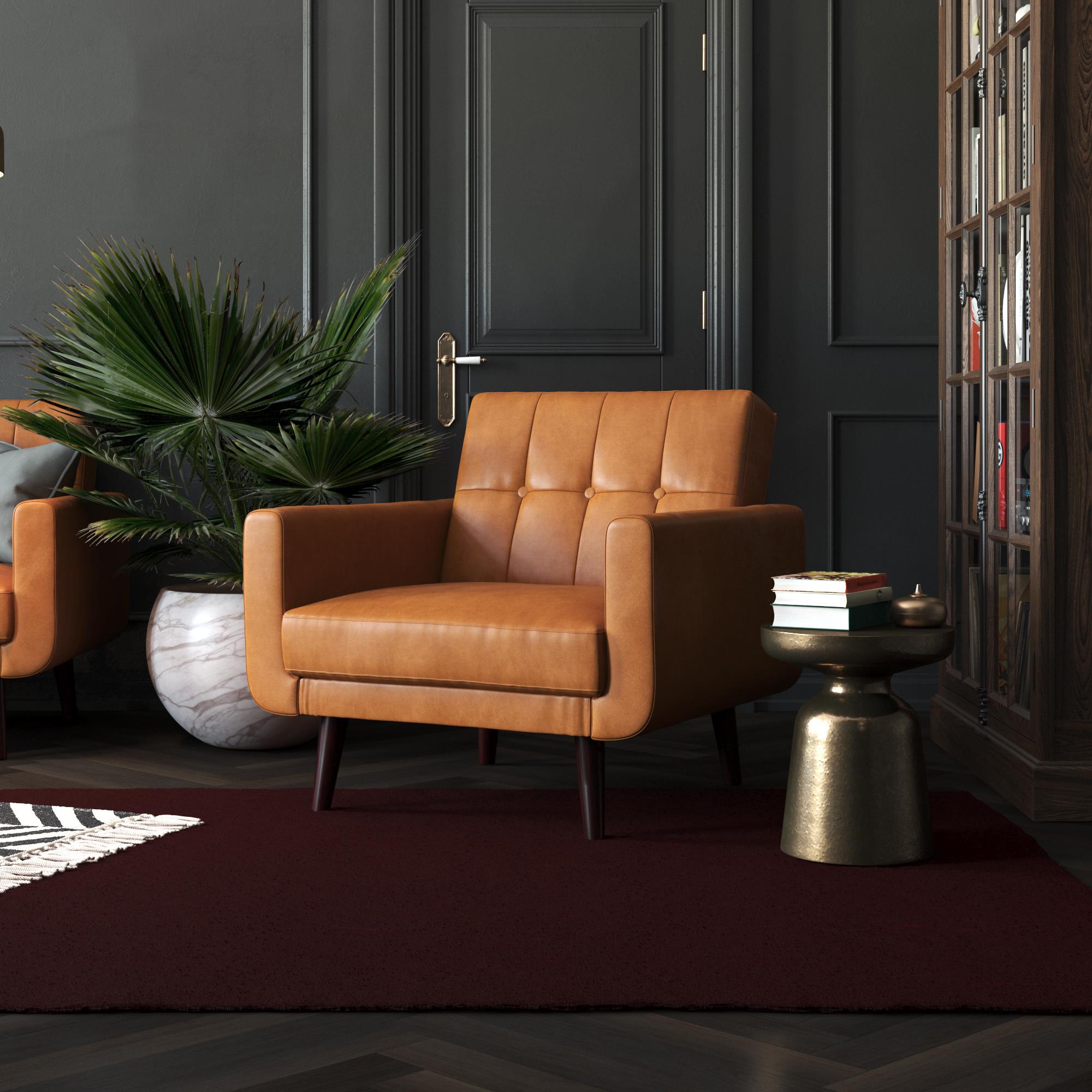 Nola Lounge Chair, Brown - MASTERSTORE - 8595677162615 - Armchairs - 2187209WE - 8595677162615